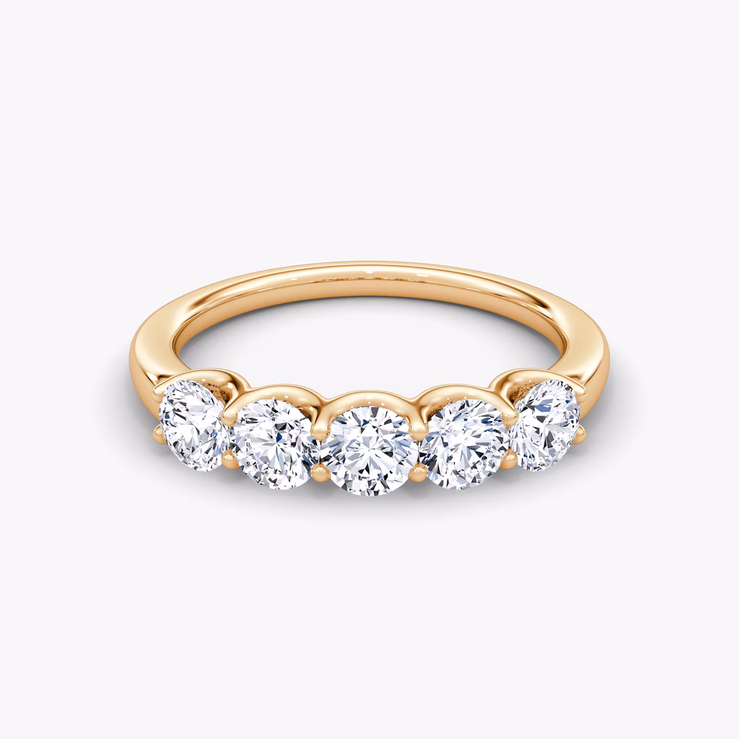 The Five Stone Band Round Brilliant | Rose Gold
