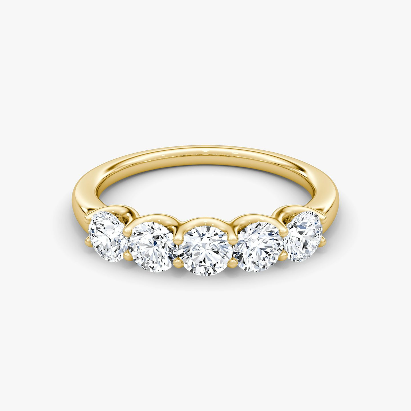 The Five Stone Band | Round Brilliant | 18k | Yellow Gold | bandVersion: original