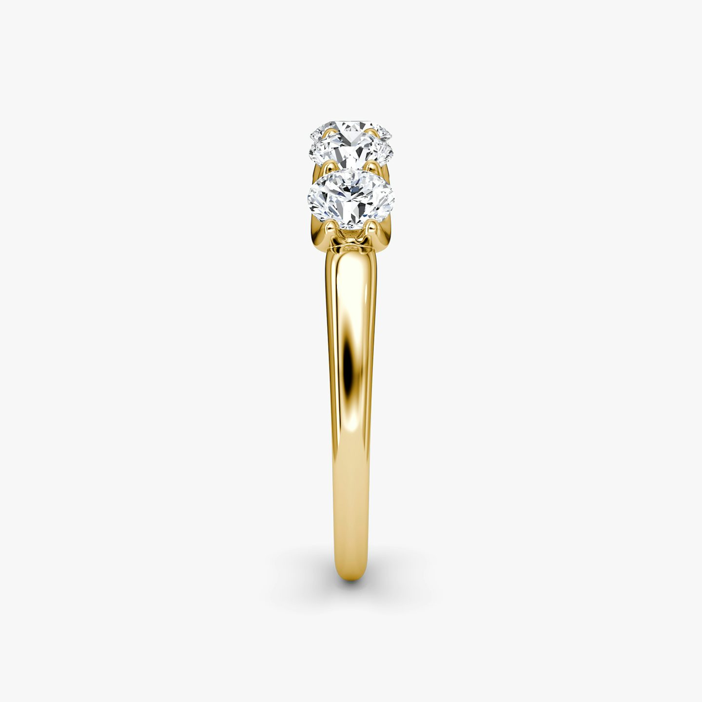 The Five Stone Band | Round Brilliant | 18k | Yellow Gold | bandVersion: original
