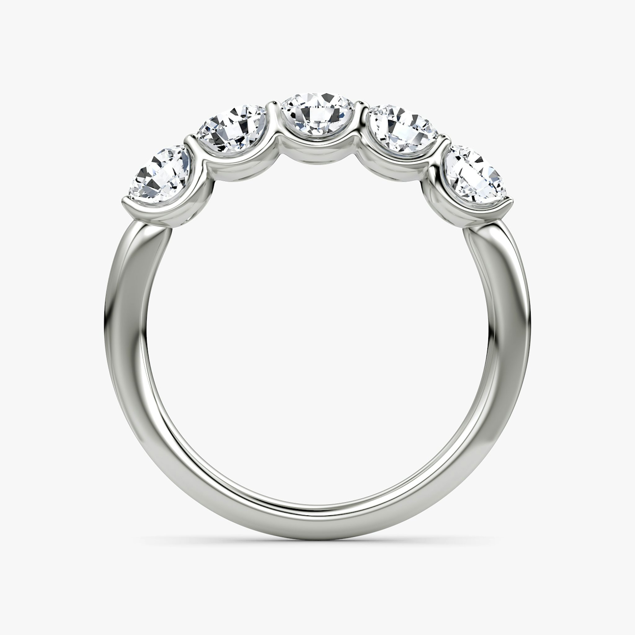 The Five Stone Band | Round Brilliant | Platinum | bandVersion: large