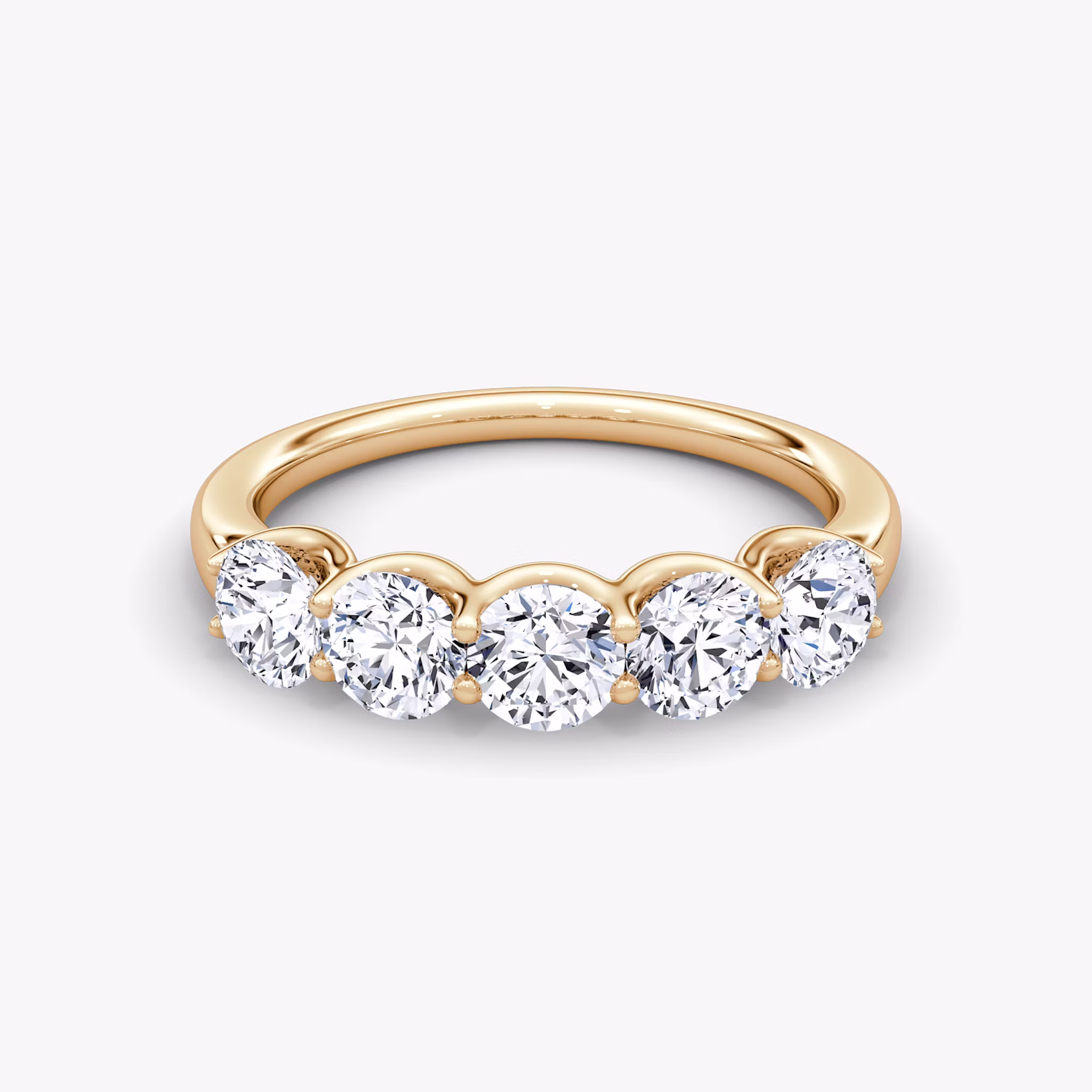 The Five Stone Band Round Brilliant | Rose Gold