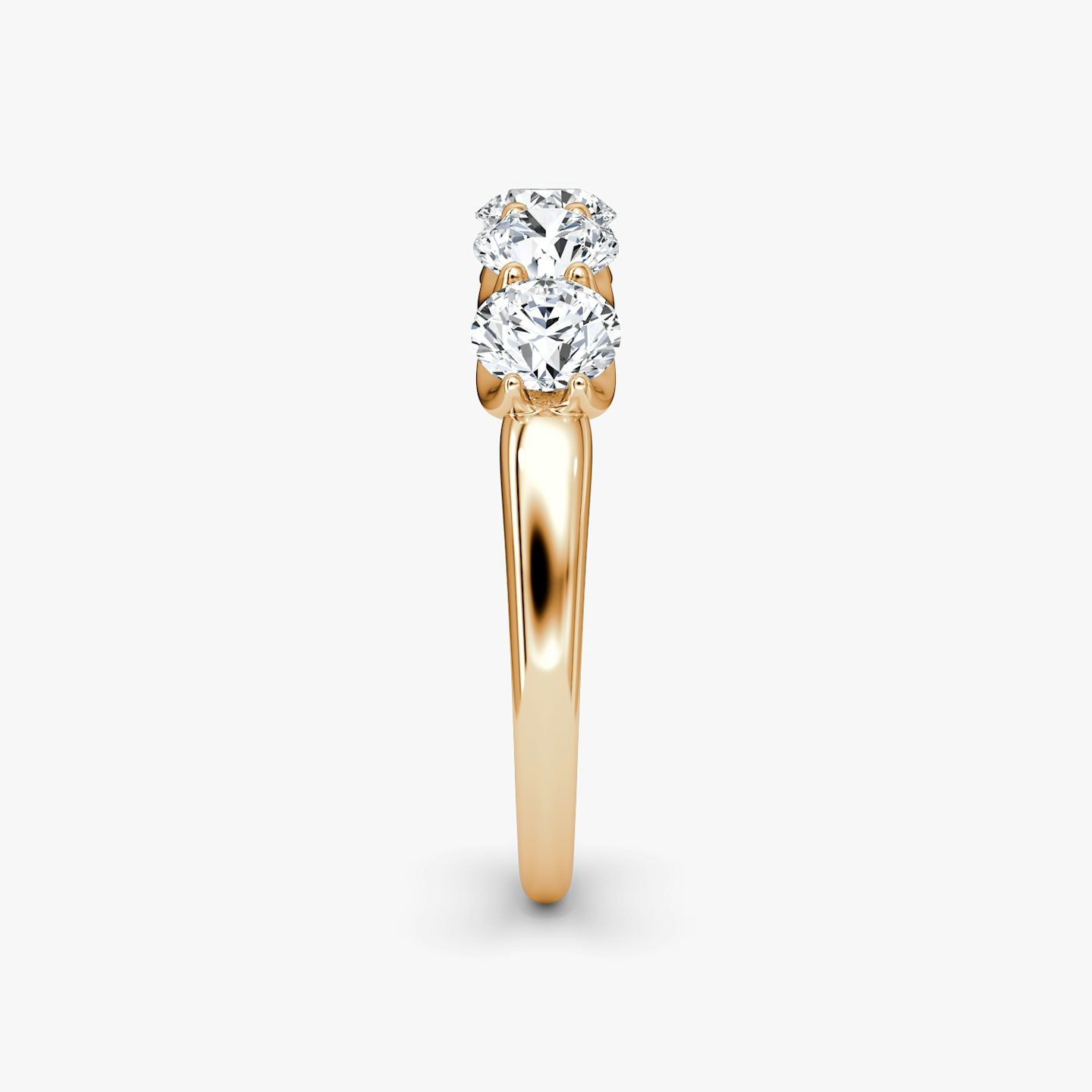 The Five Stone Band | Round Brilliant | 14k | Rose Gold | bandVersion: large