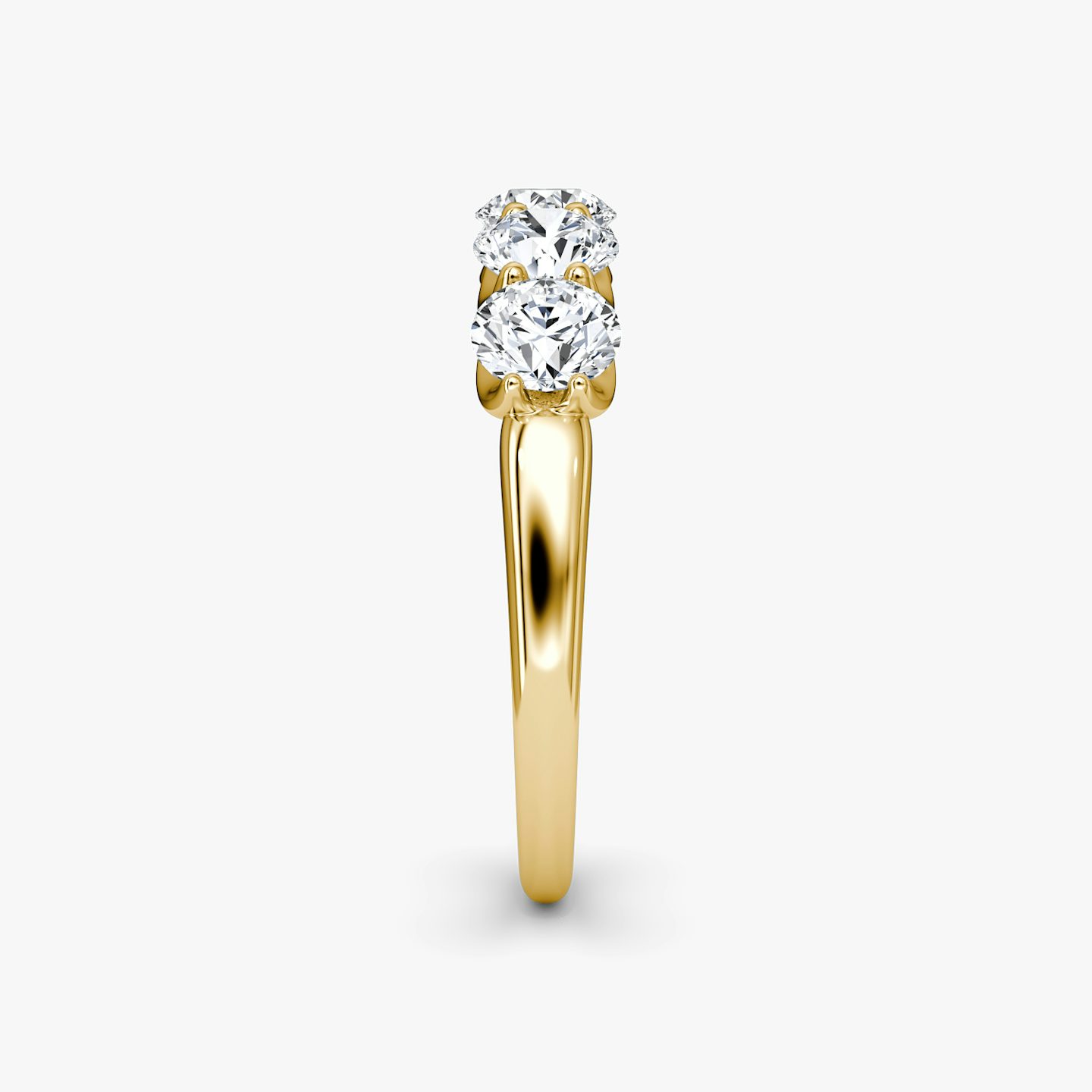Five Stone Ehering | Rund | 18k | Gelbgold | bandVersion: large