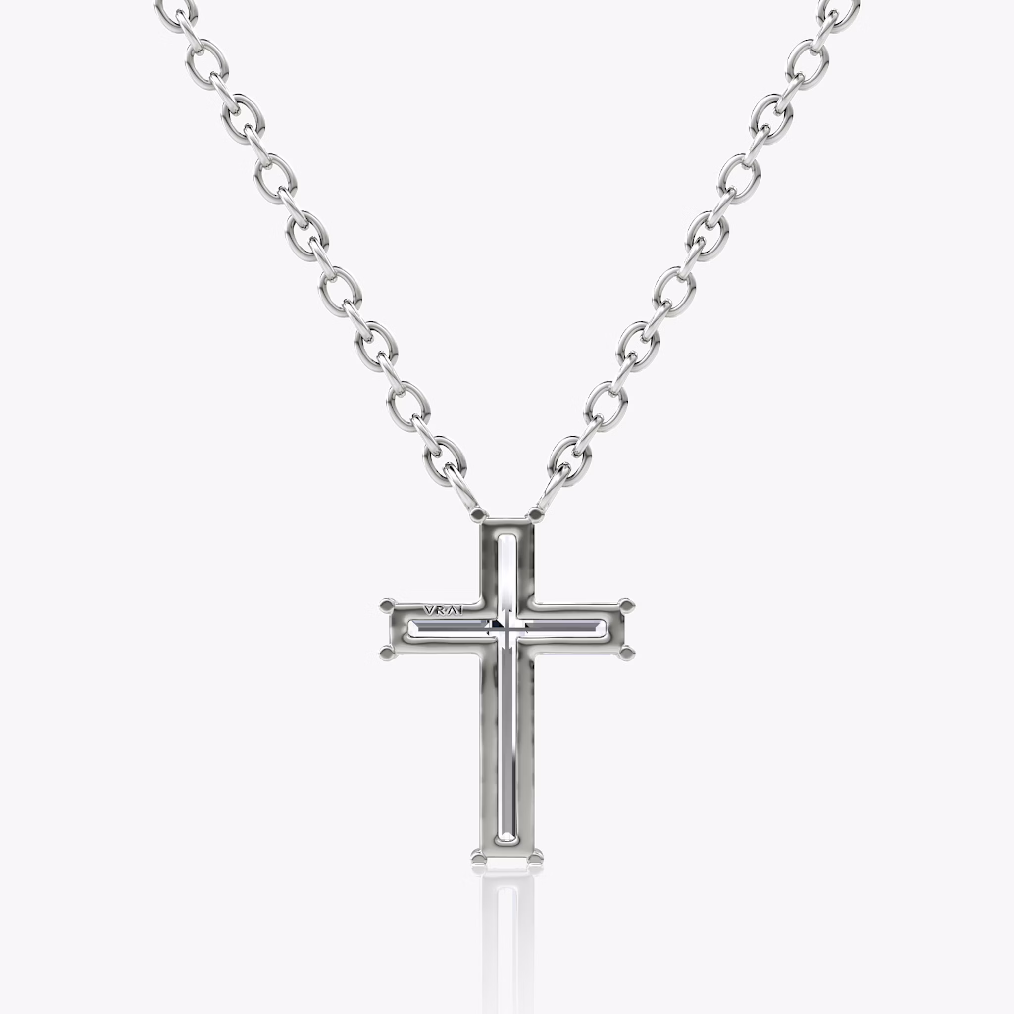 Petite Cross Necklace | cross | 14k | White Gold | chainLength: 16-18