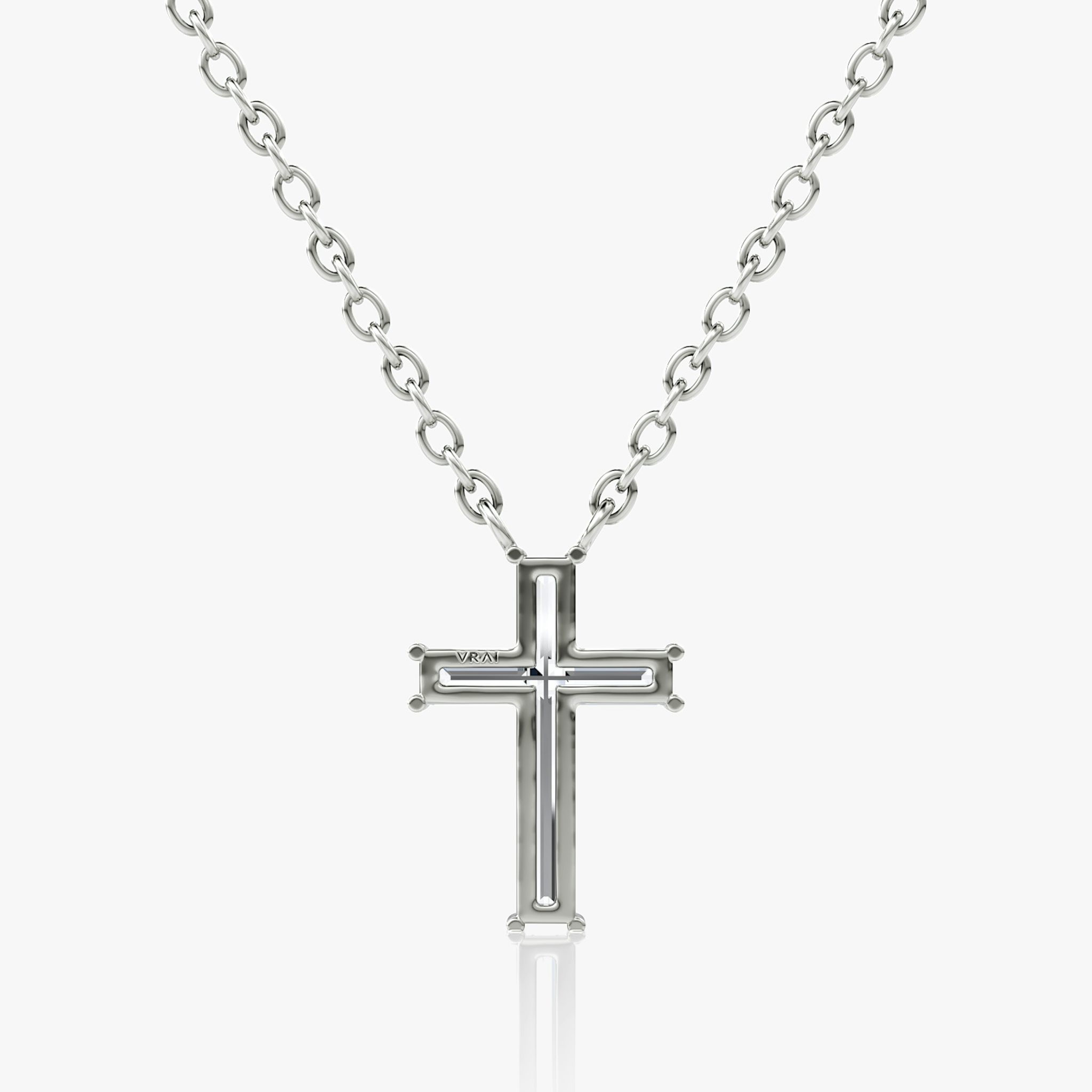 Petite Cross Necklace | cross | 14k | White Gold | chainLength: 16-18