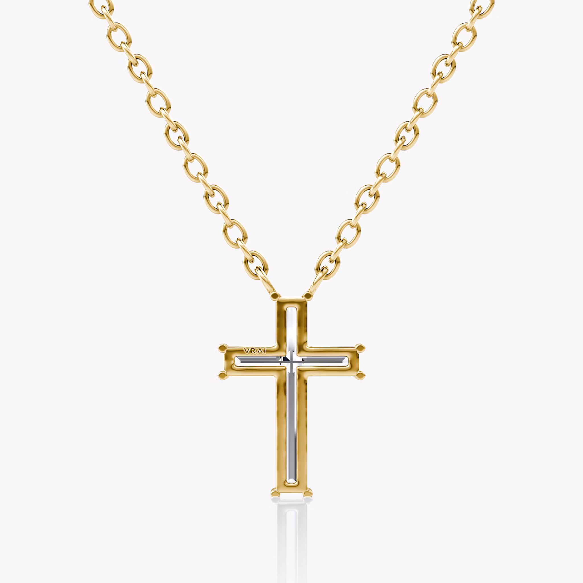 Petite Cross Necklace | cross | 14k | Yellow Gold | chainLength: 16-18
