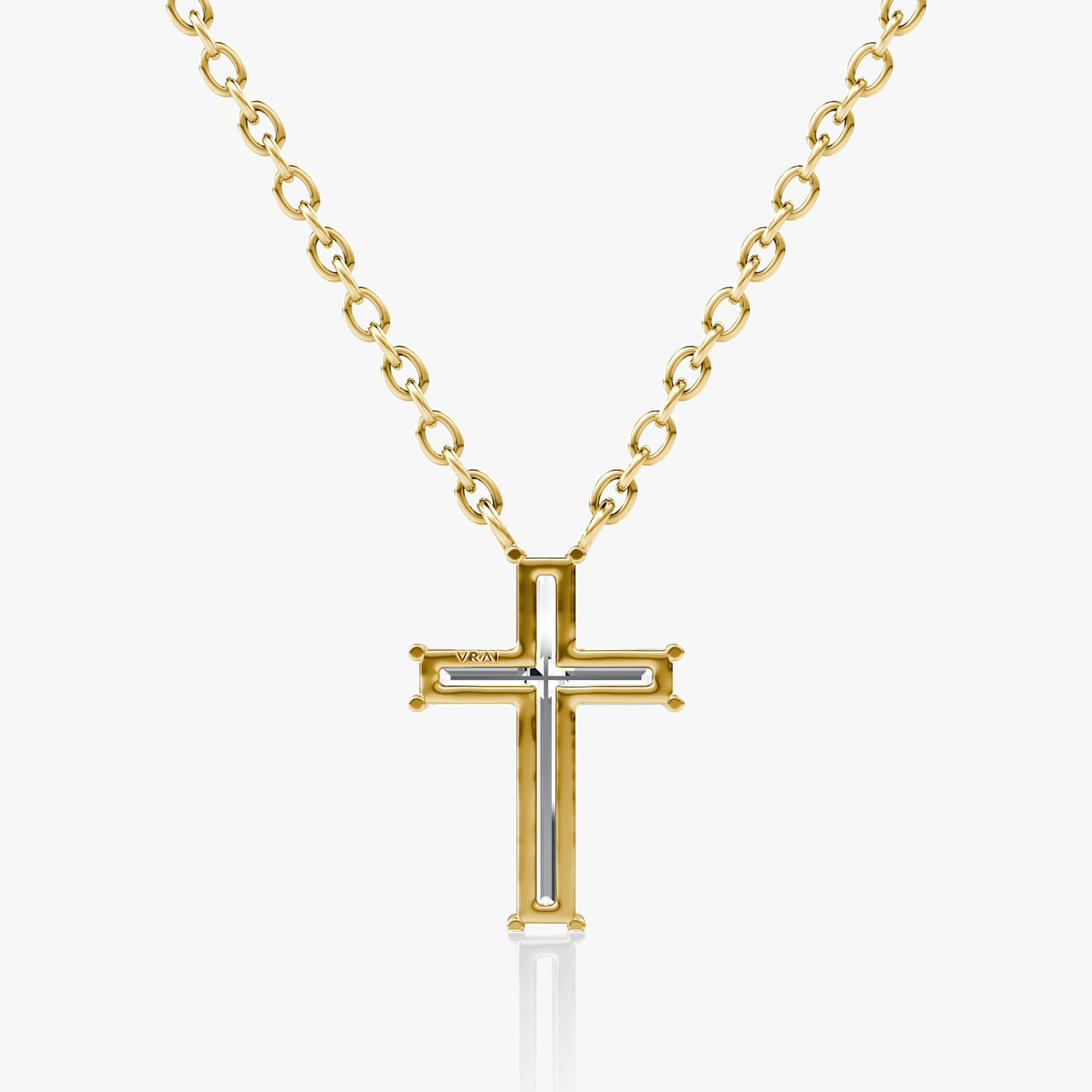Petite Cross Necklace | cross | 14k | Yellow Gold | chainLength: 16-18