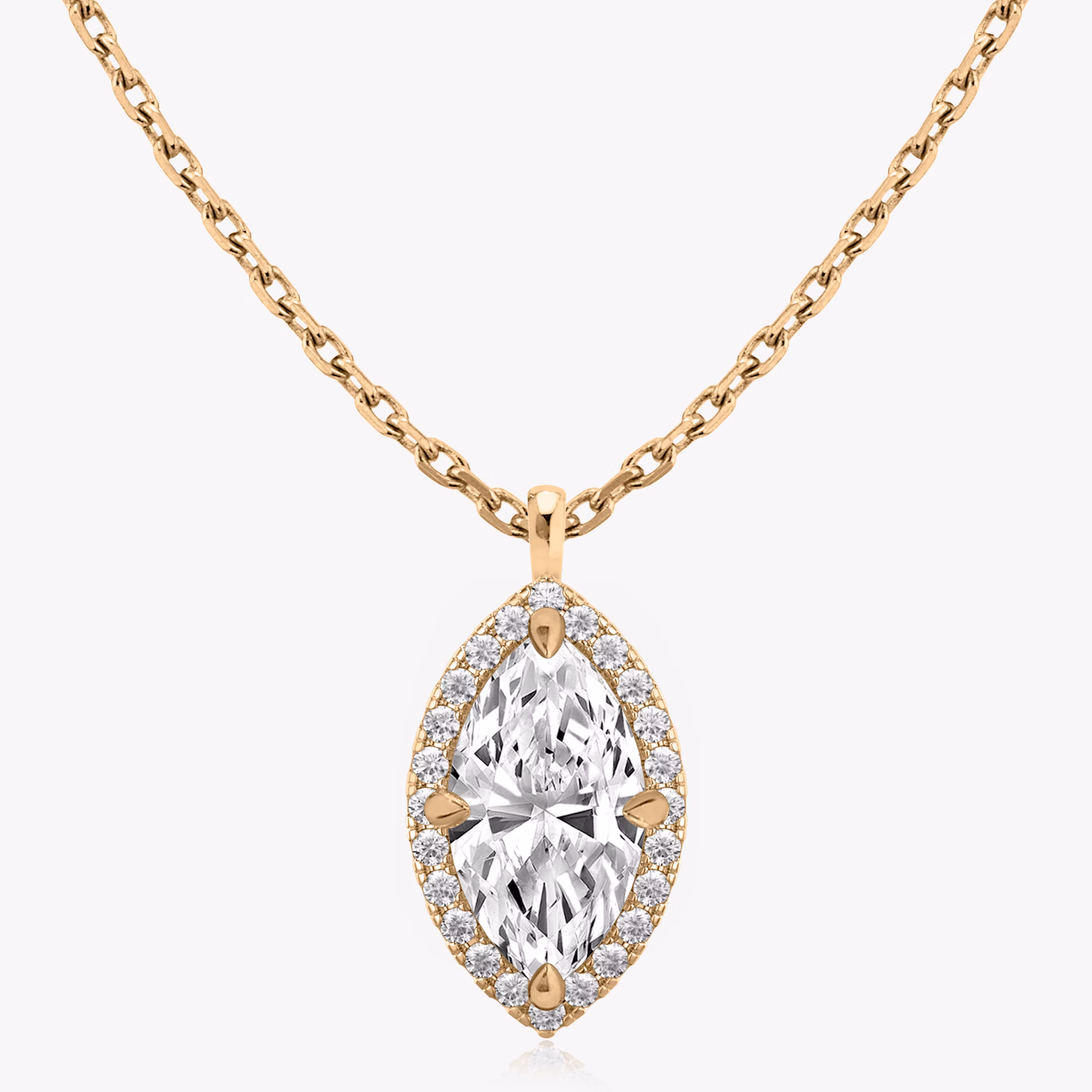 Halo Pendant Marquise diamond