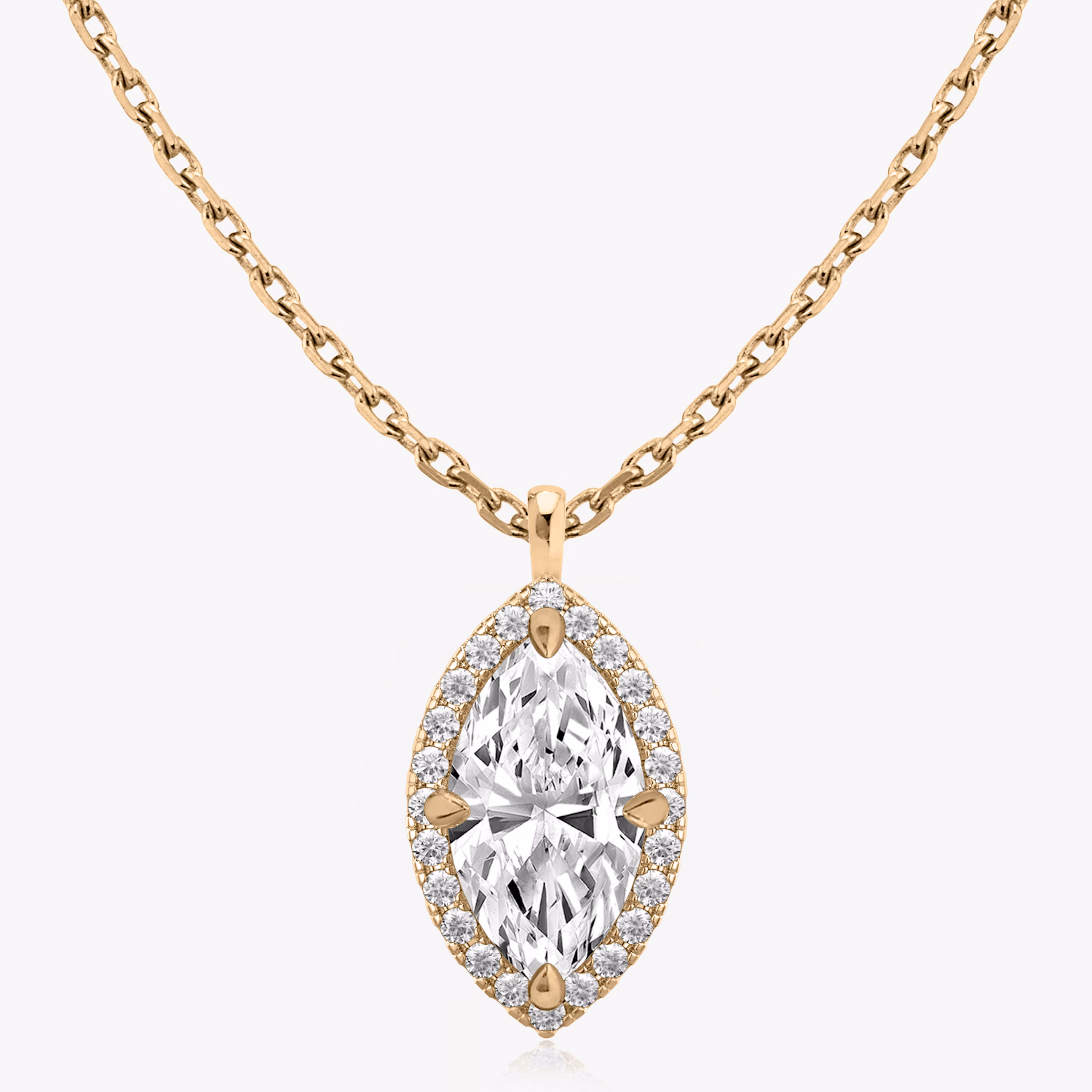 Halo Pendant Marquise diamond