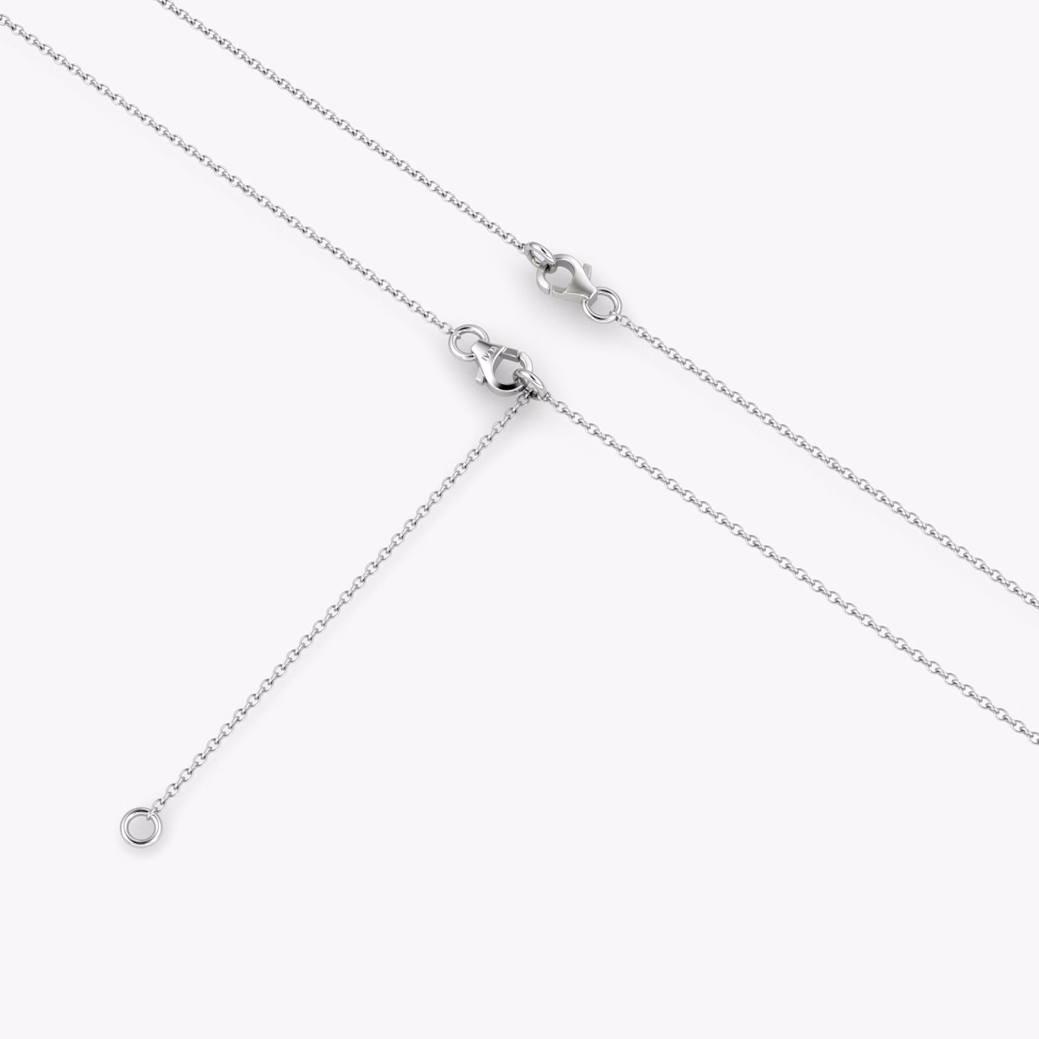 VRAI V Solitaire Necklace | Round Brilliant | Sterling Silver | caratWeight: 0.10ct