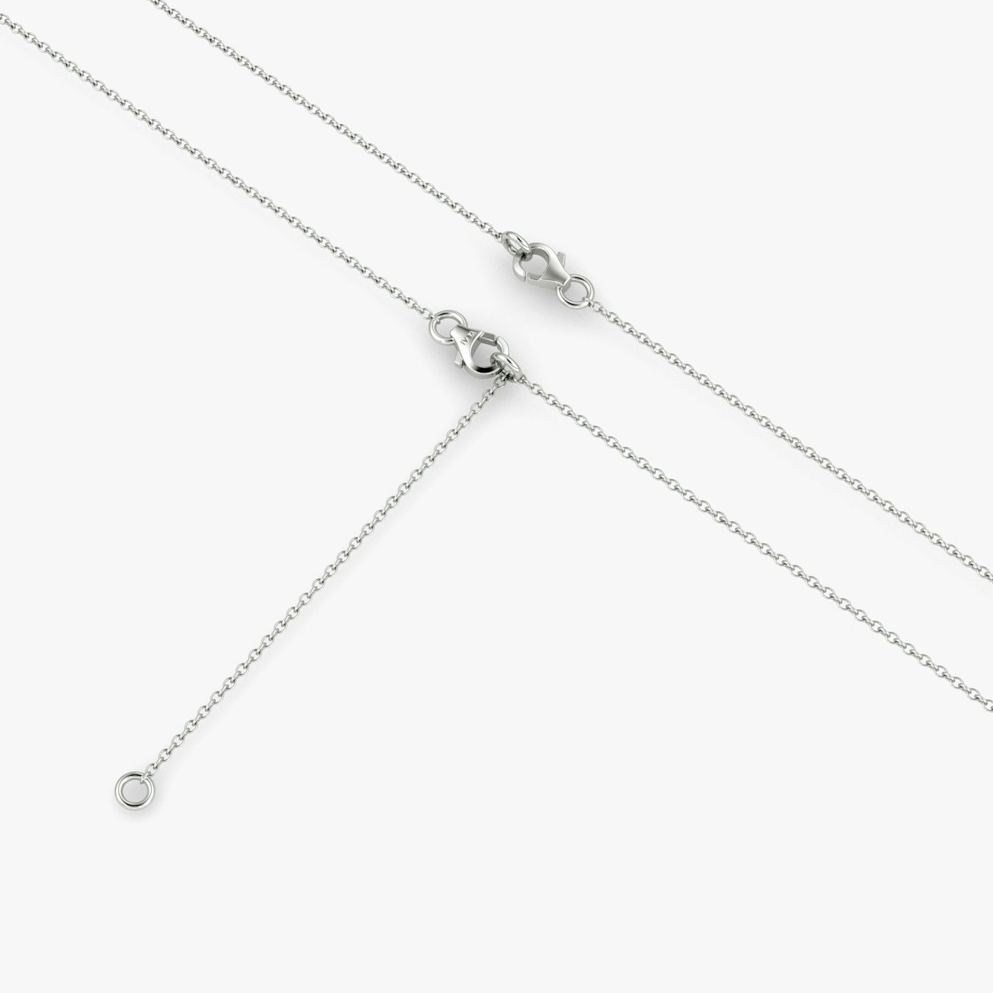 VRAI V Solitaire Necklace | Round Brilliant | 14k | White Gold | caratWeight: 0.25ct