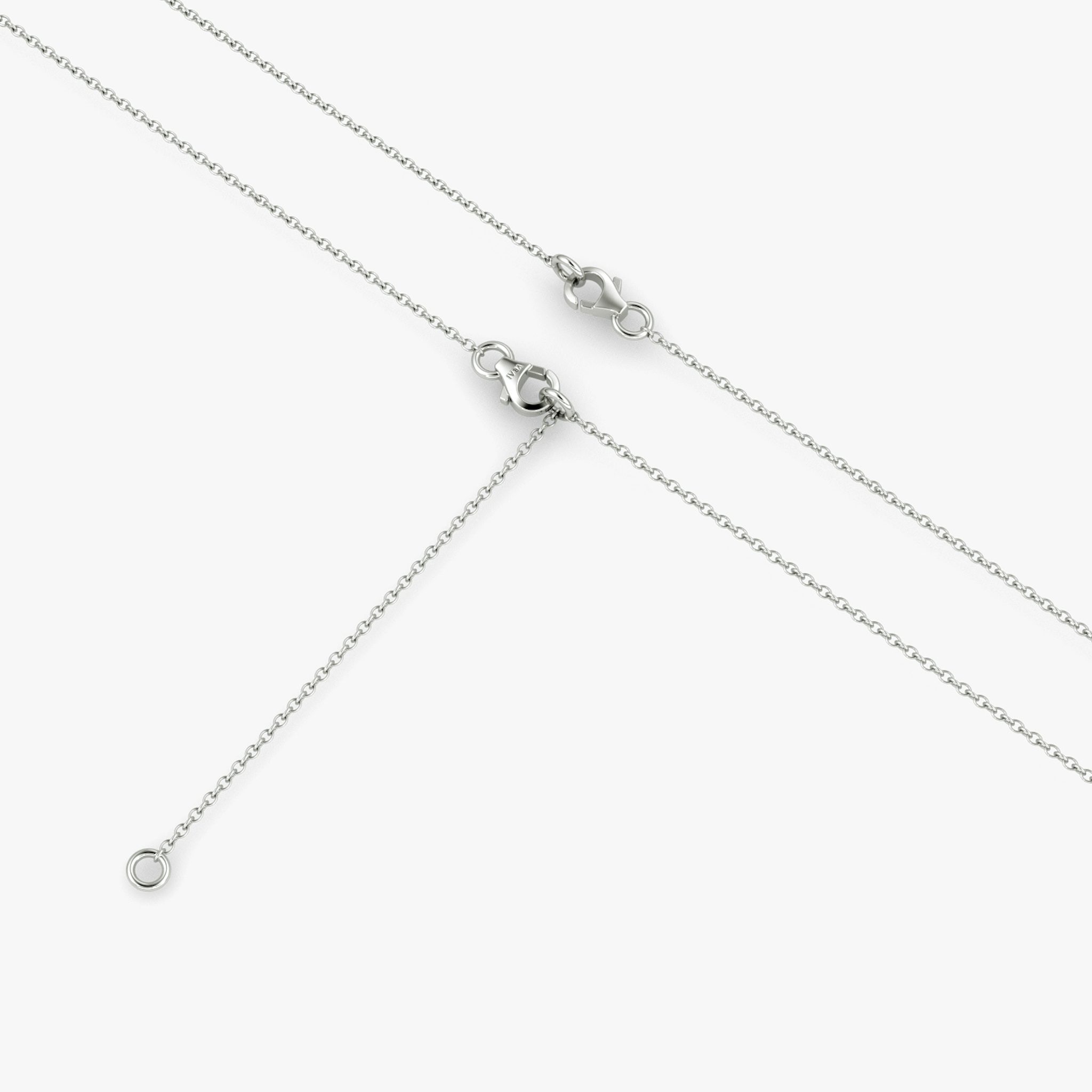 VRAI V Solitaire Necklace | Round Brilliant | Sterling Silver | caratWeight: 0.10ct