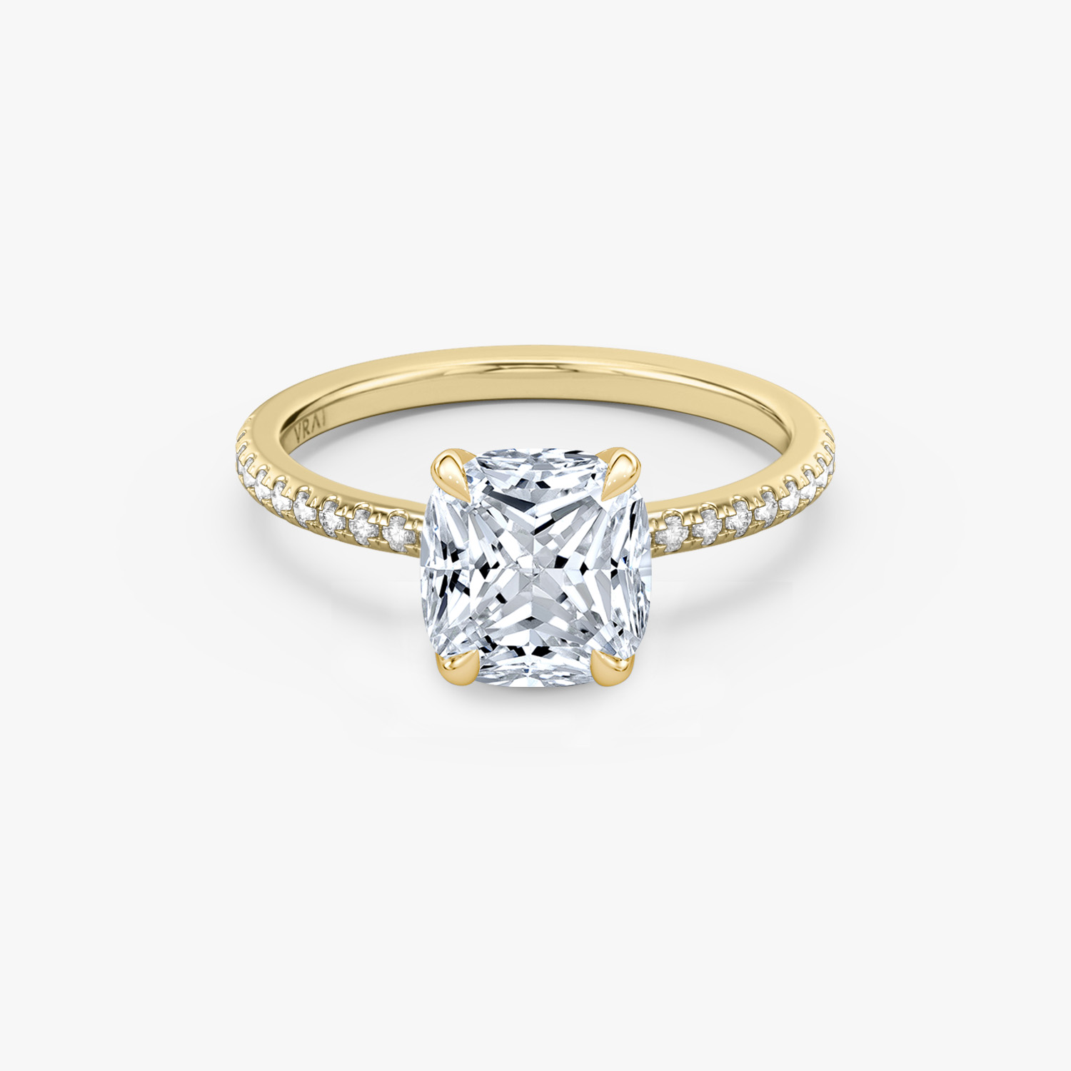 Classic Hidden Halo Cushion Princess Diamond