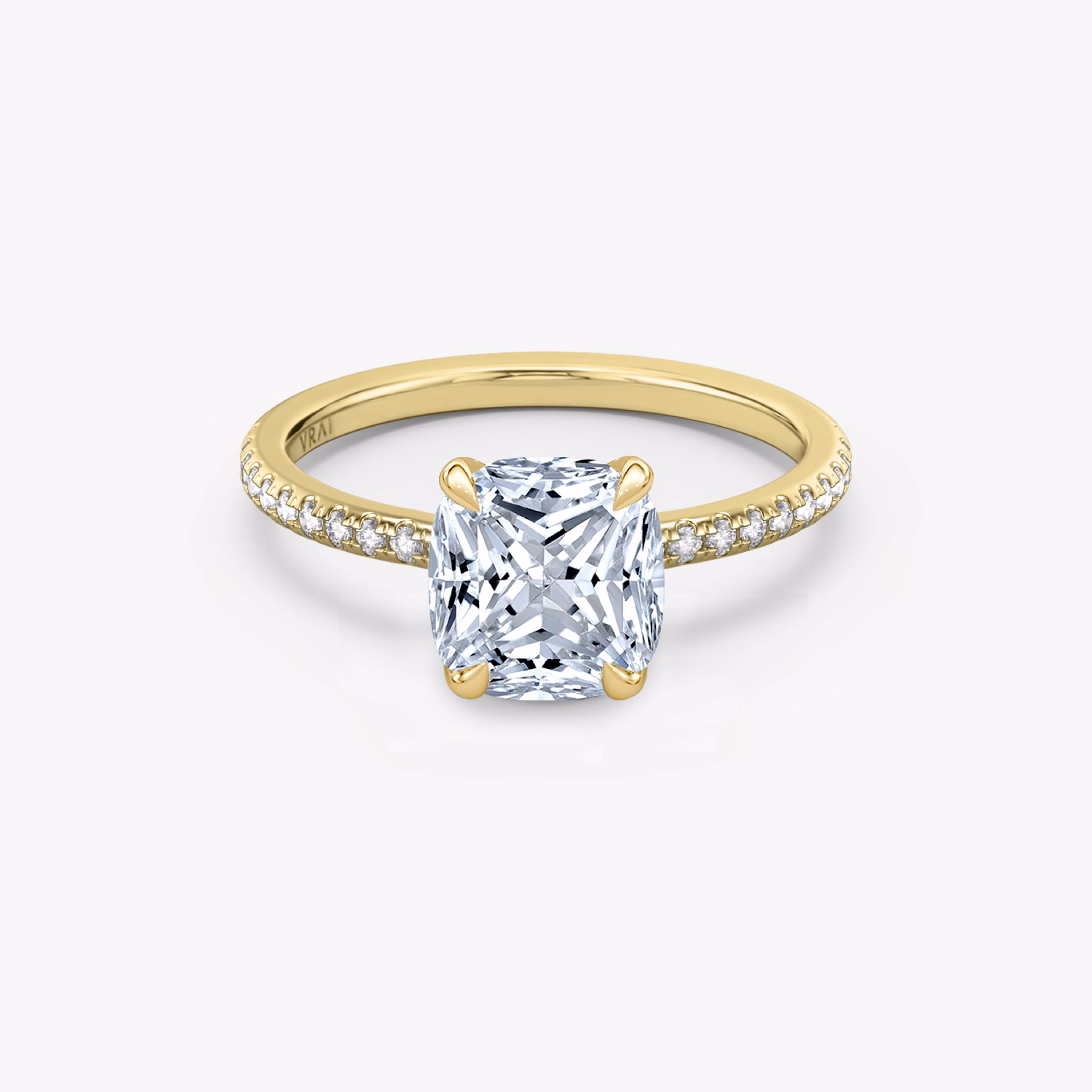 Classic Hidden Halo Cushion Princess Diamond