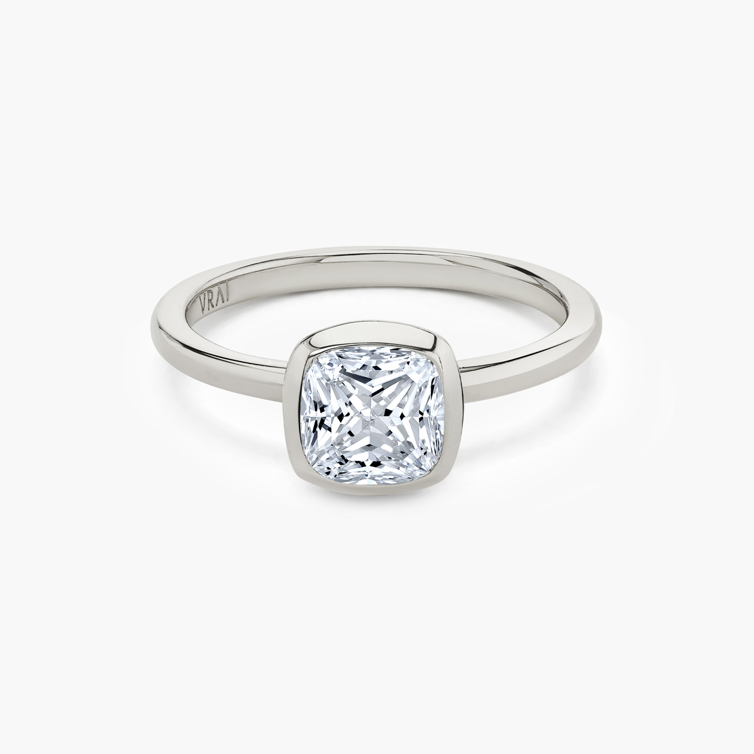 Cushion Princess Bezel Ring