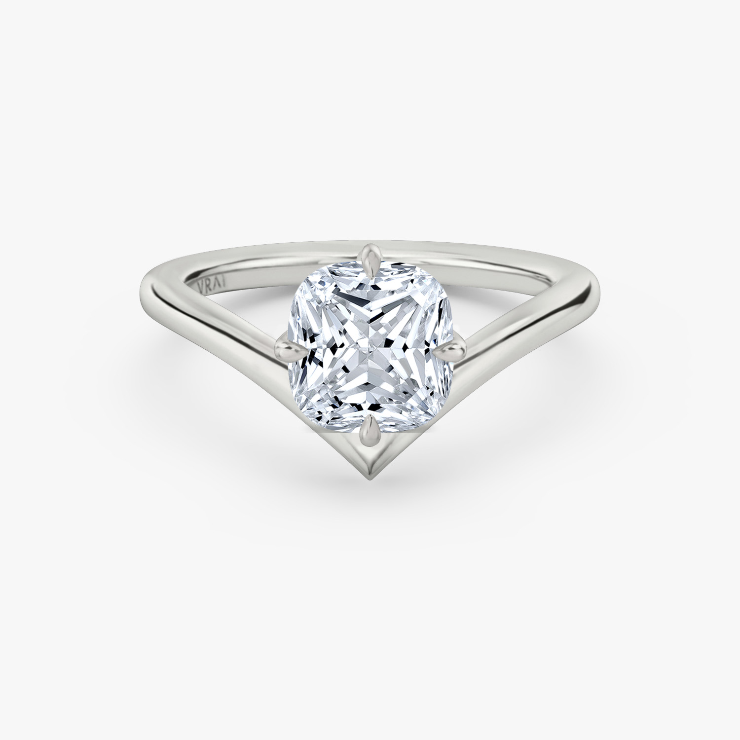 Signature V Princess Cushion Ring