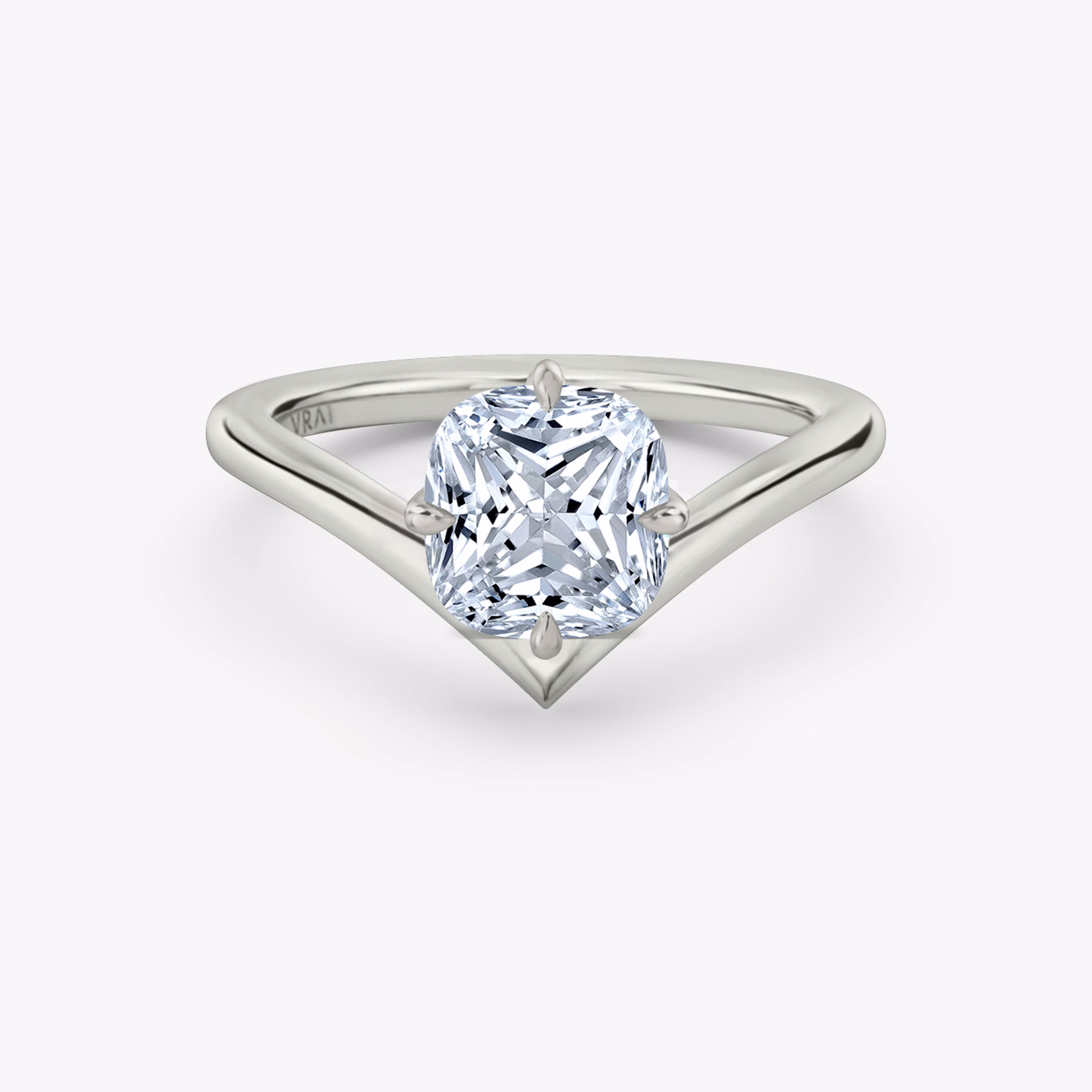 Signature V Princess Cushion Ring