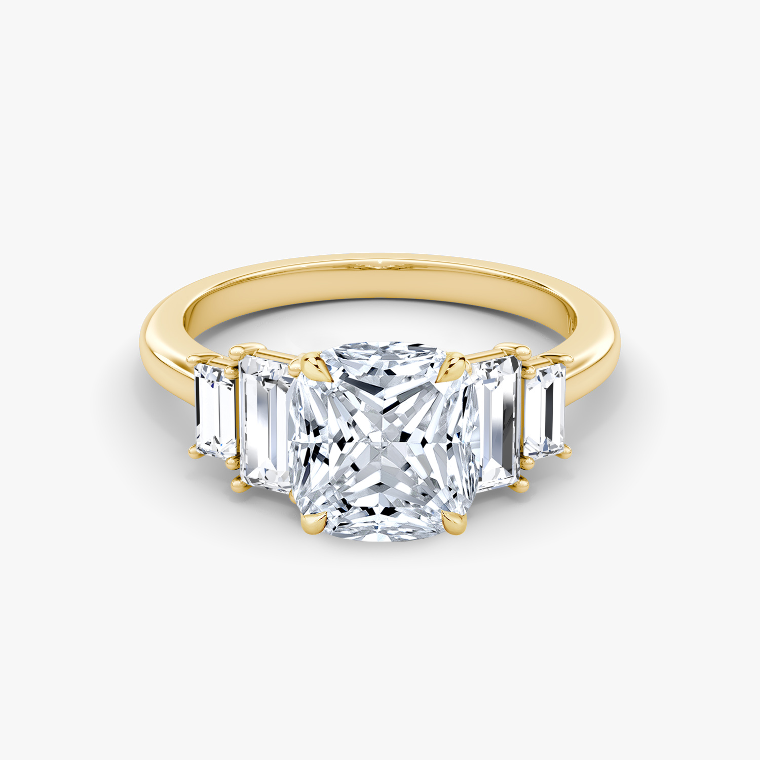 Five Stone Heirloom Princess Cushion Ring