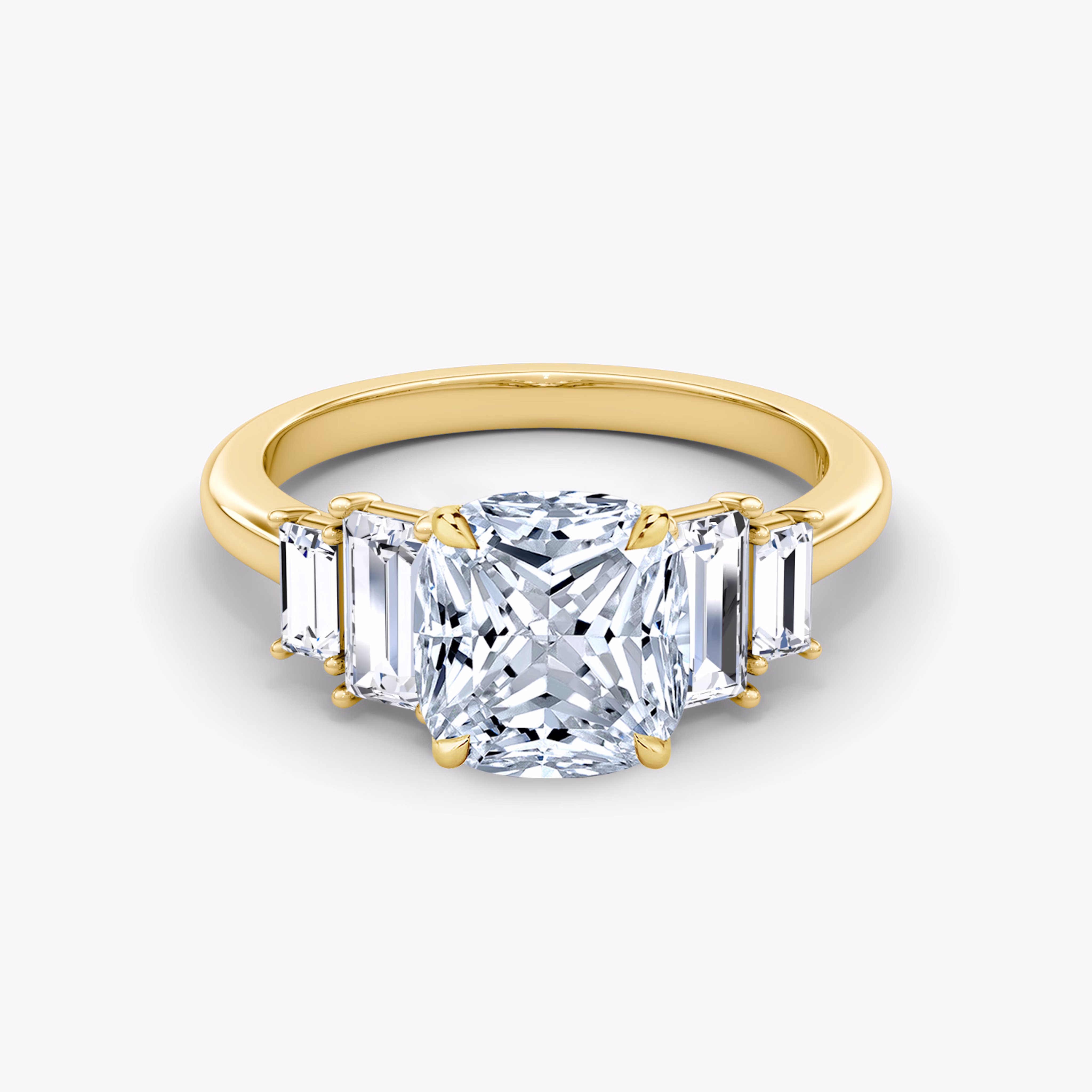 Five Stone Heirloom Princess Cushion Ring
