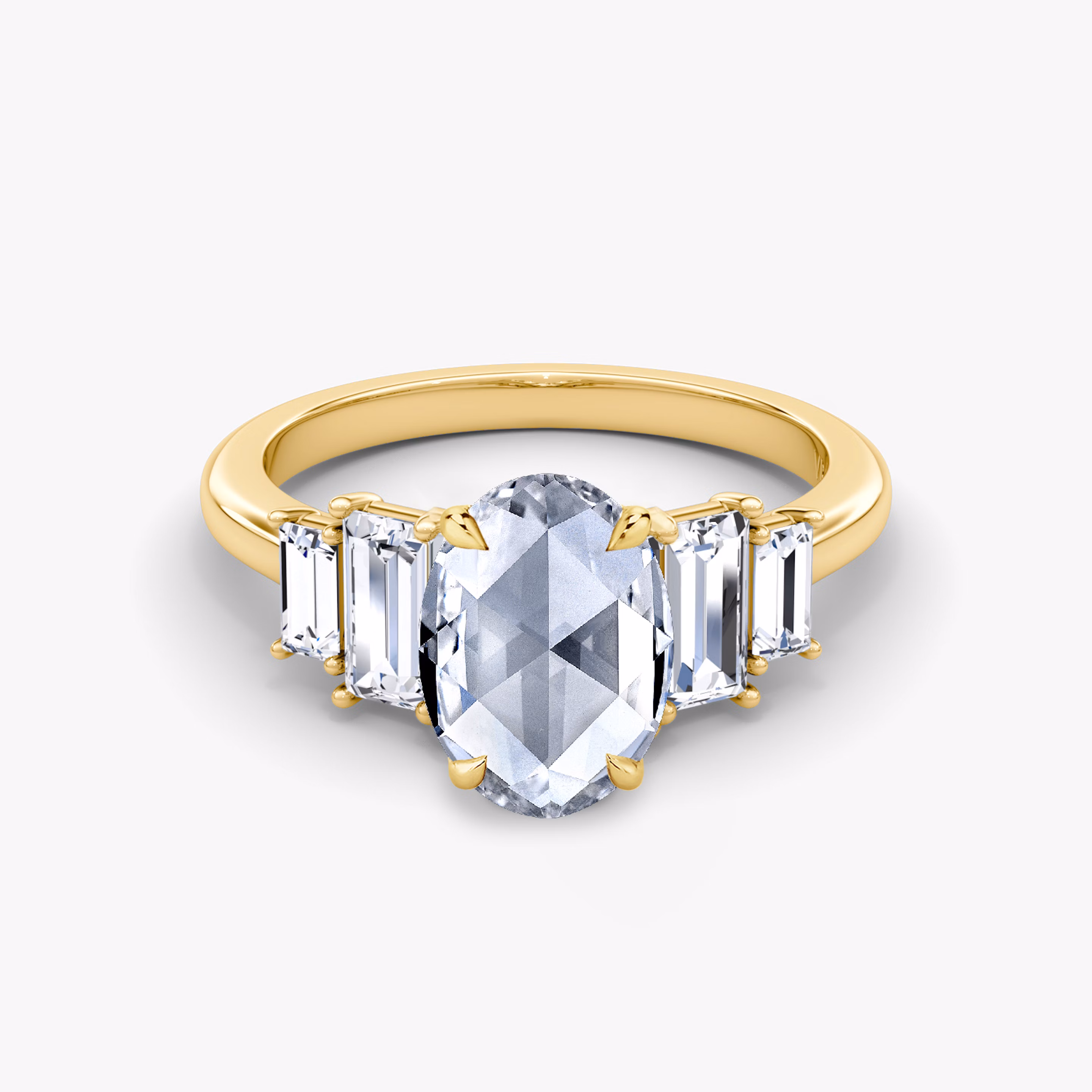 Multi Stone Rose Cut Engagement Rings