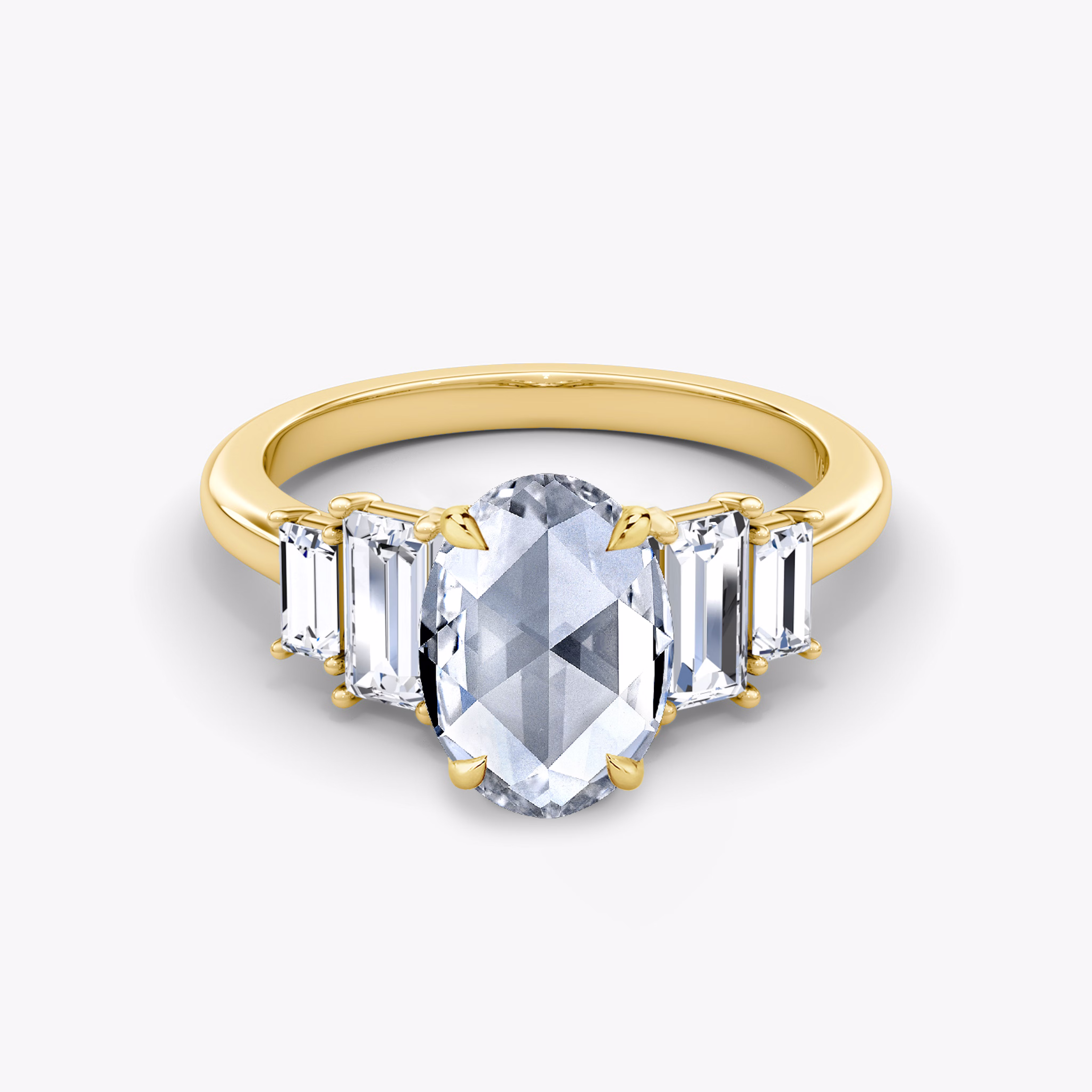 Multi Stone Rose Cut Engagement Rings