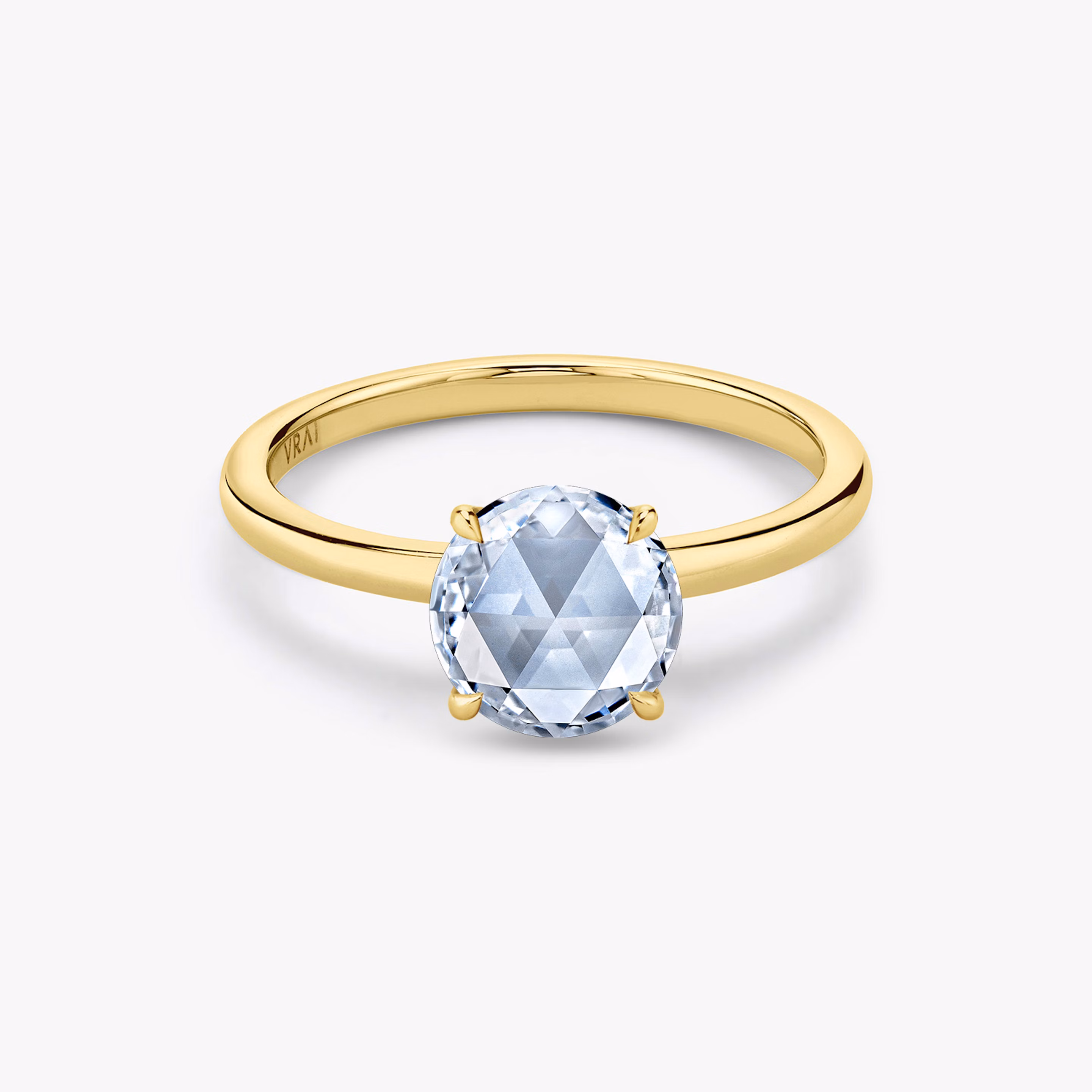 Round Rose Cut Engagement Rings