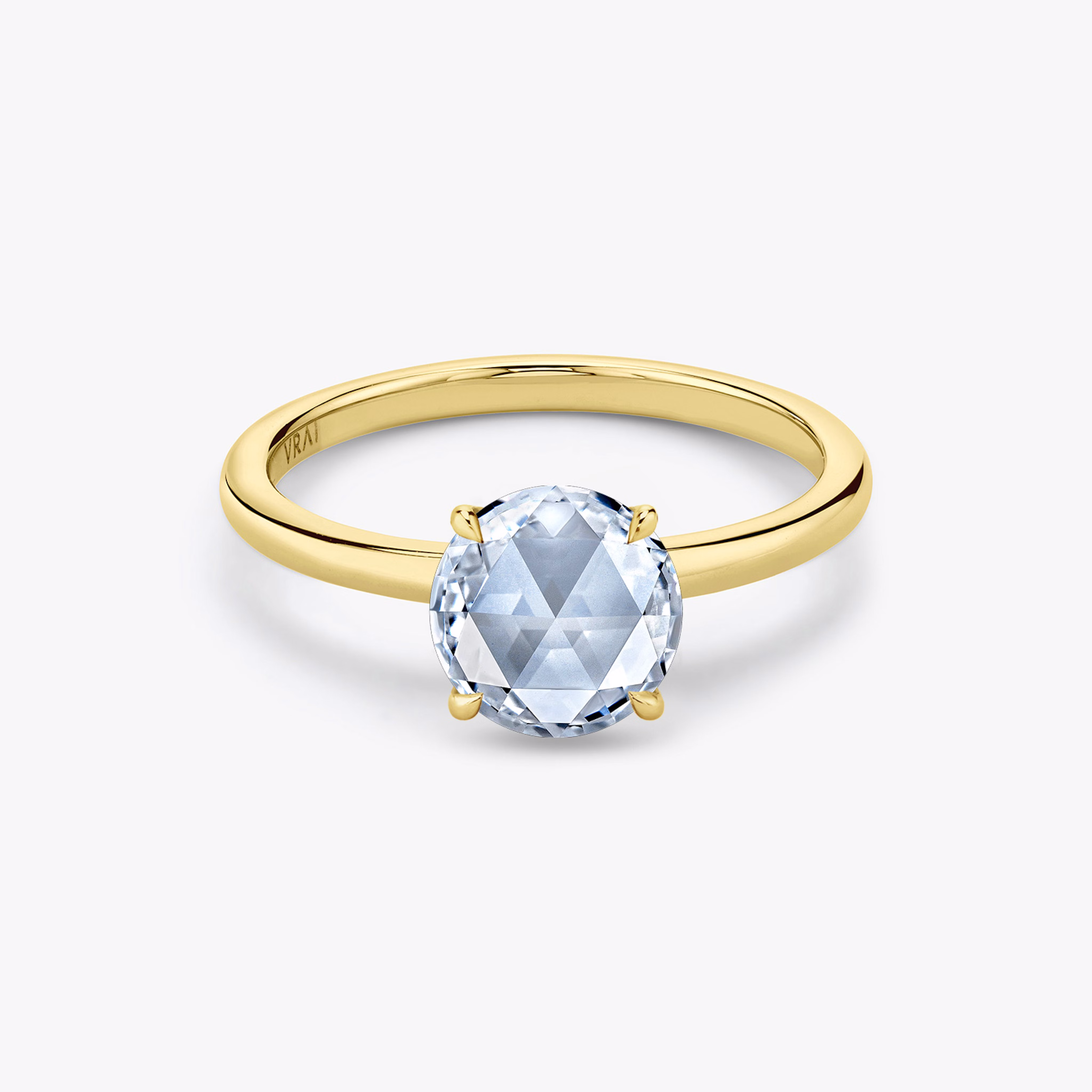Round Rose Cut Engagement Rings