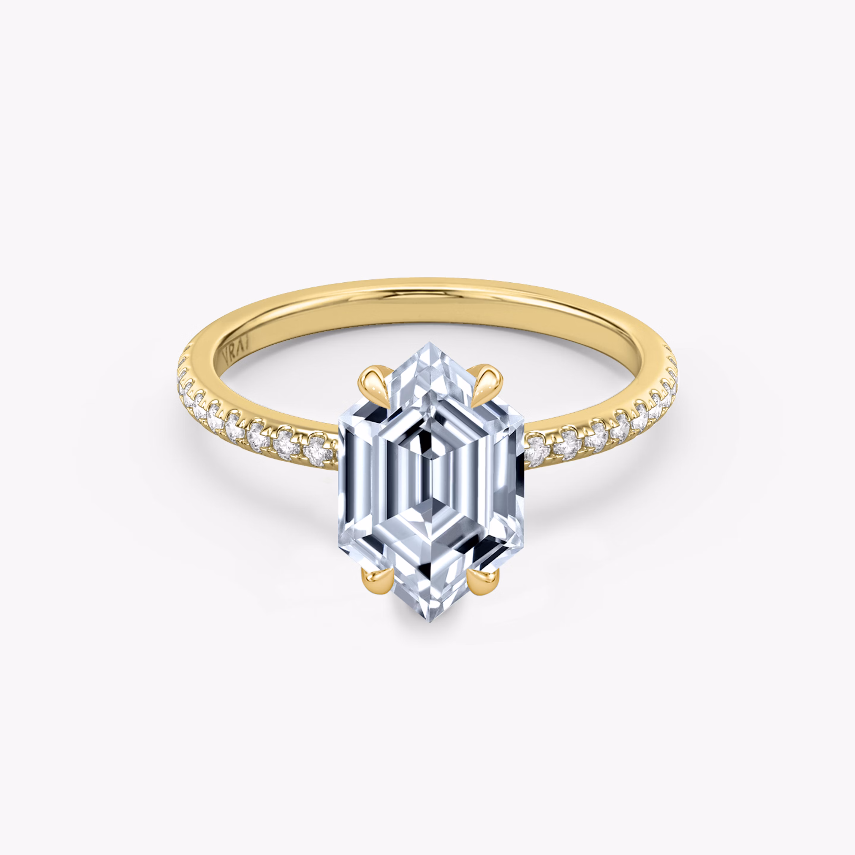 Long Hexagon cut diamonds