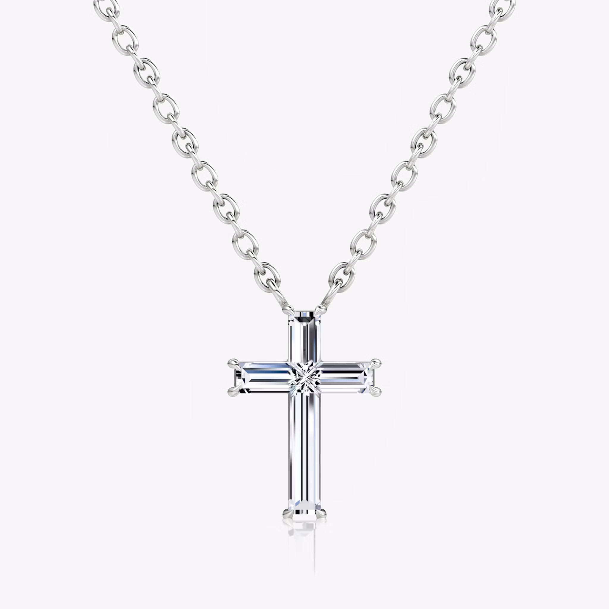 Petite Cross Necklace cross | White Gold