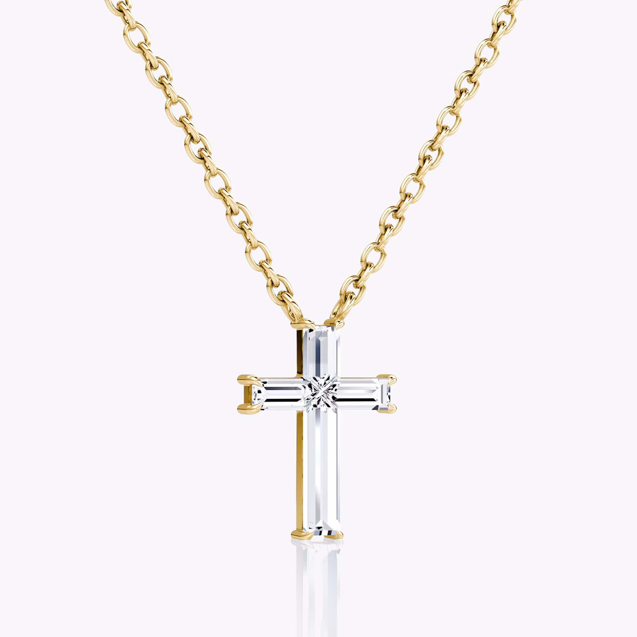 Petite Cross Necklace | cross | 14k | Yellow Gold | chainLength: 16-18