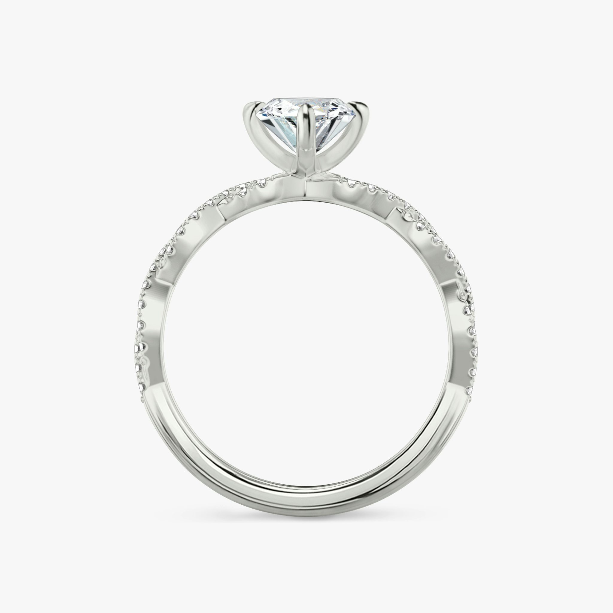 The Twisted Classic | Marquise | Platinum | bandAccent: Double pavé | diamondOrientation: vertical | caratWeight: other