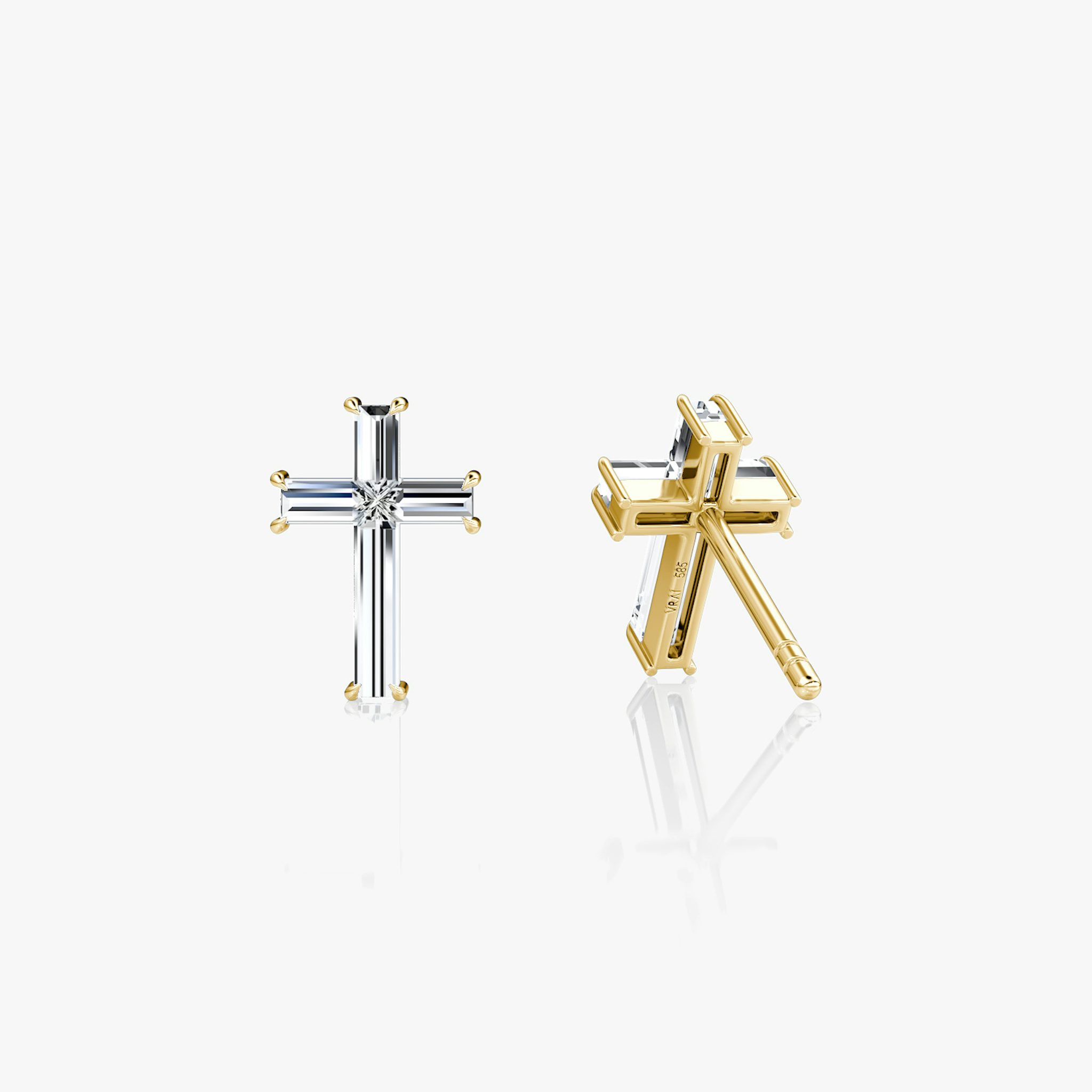 Petite Cross Stud | cross | 14k | Yellow Gold