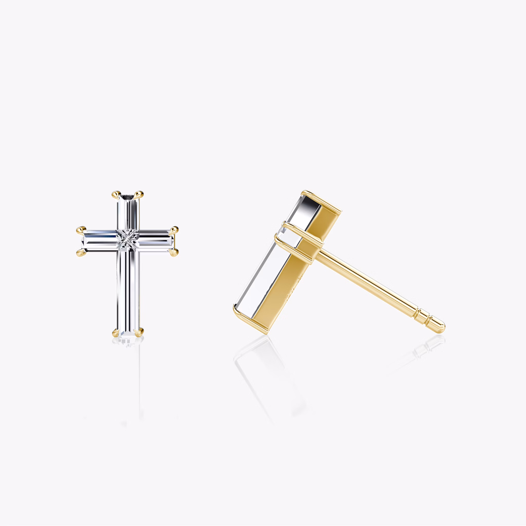 Petite Cross Stud | cross | 14k | Yellow Gold