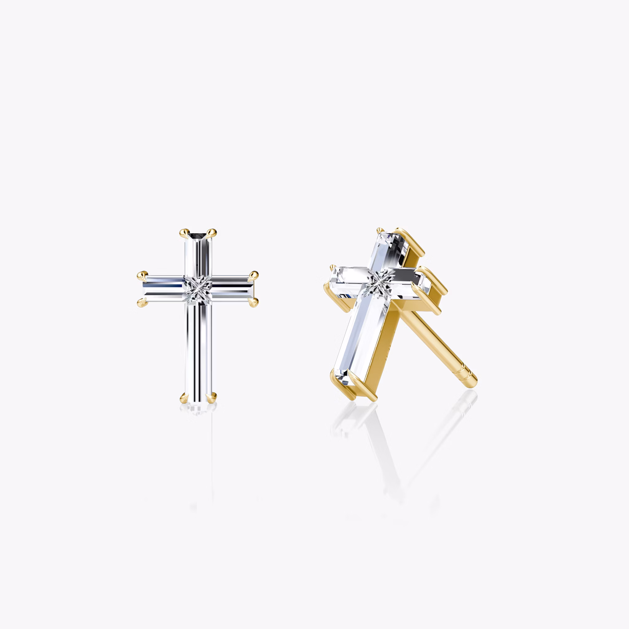 Petite Cross Stud | cross | 14k | Yellow Gold