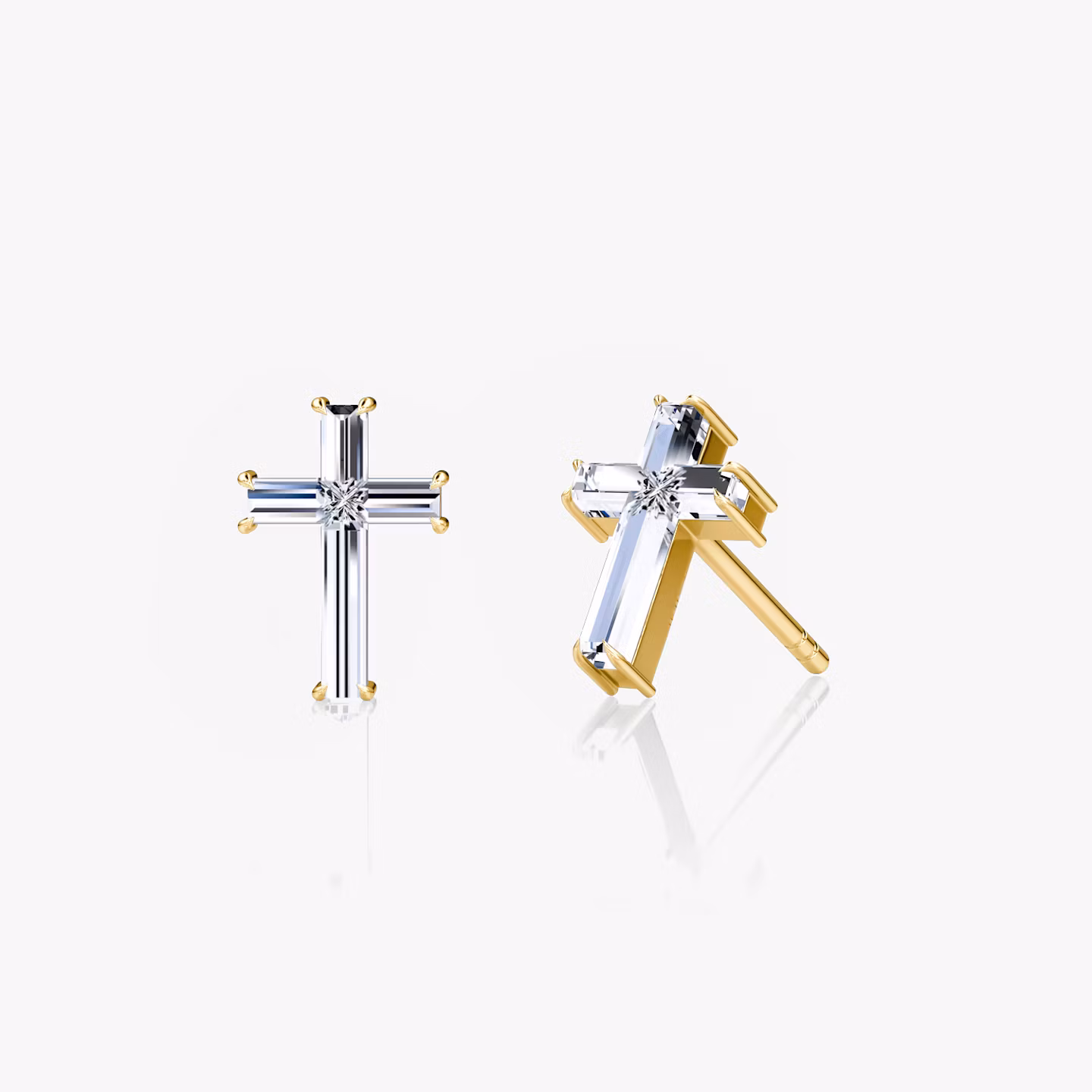 Pendiente Petite Cruz cross | Yellow Gold