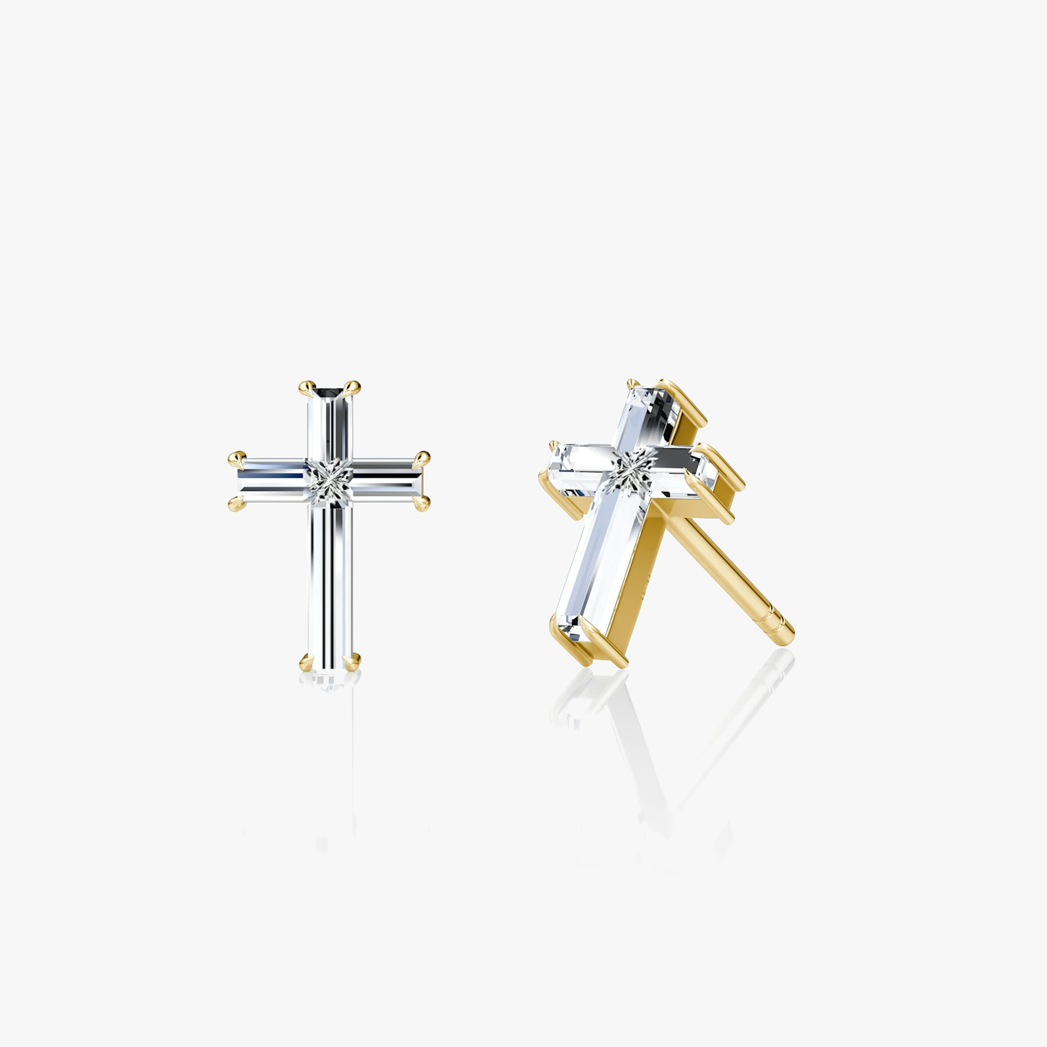 Petite Cross Stud | cross | 14k | Yellow Gold