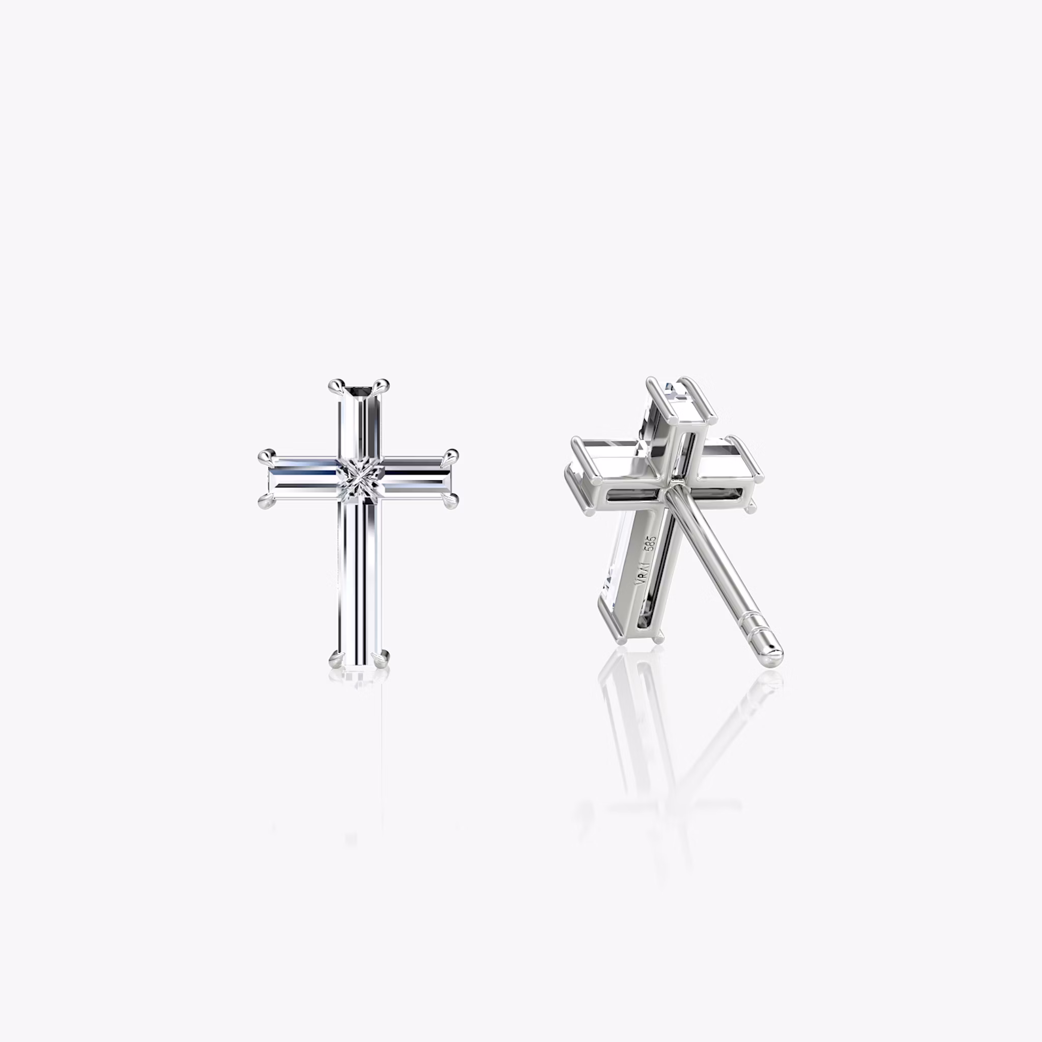Petite Cross Stud | cross | 14k | White Gold