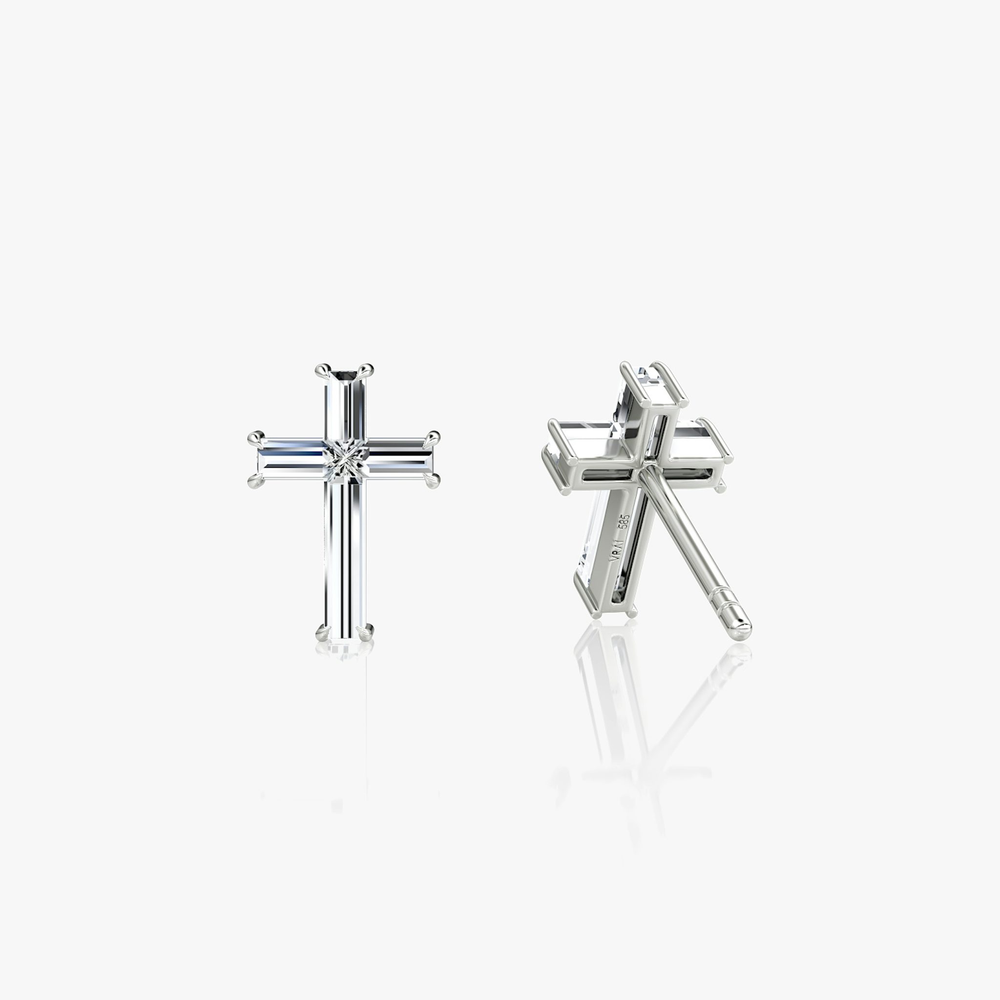 Petite Cross Stud | cross | 14k | White Gold