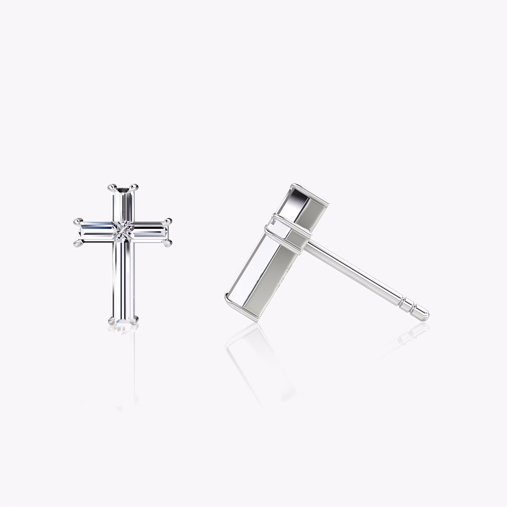 Petite Cross Stud | cross | 14k | White Gold