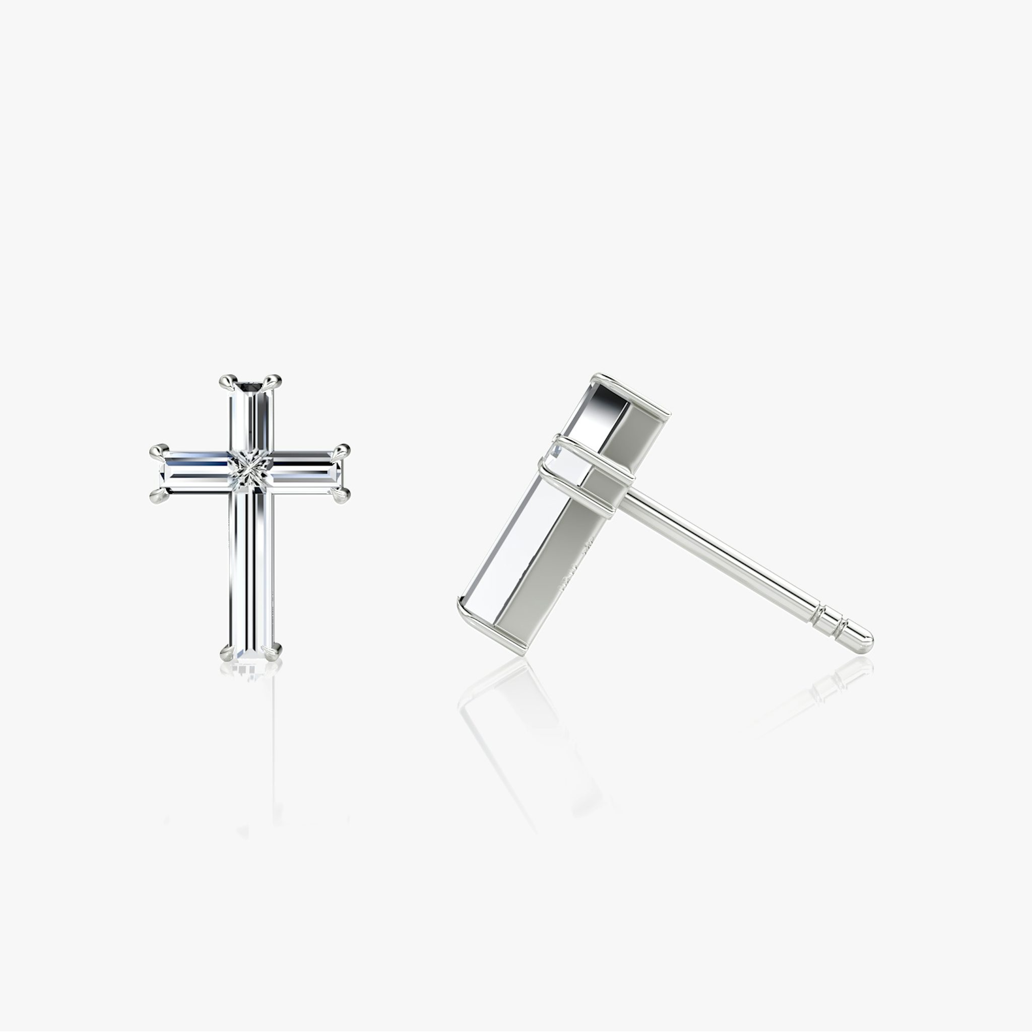Petite Cross Stud | cross | 14k | White Gold