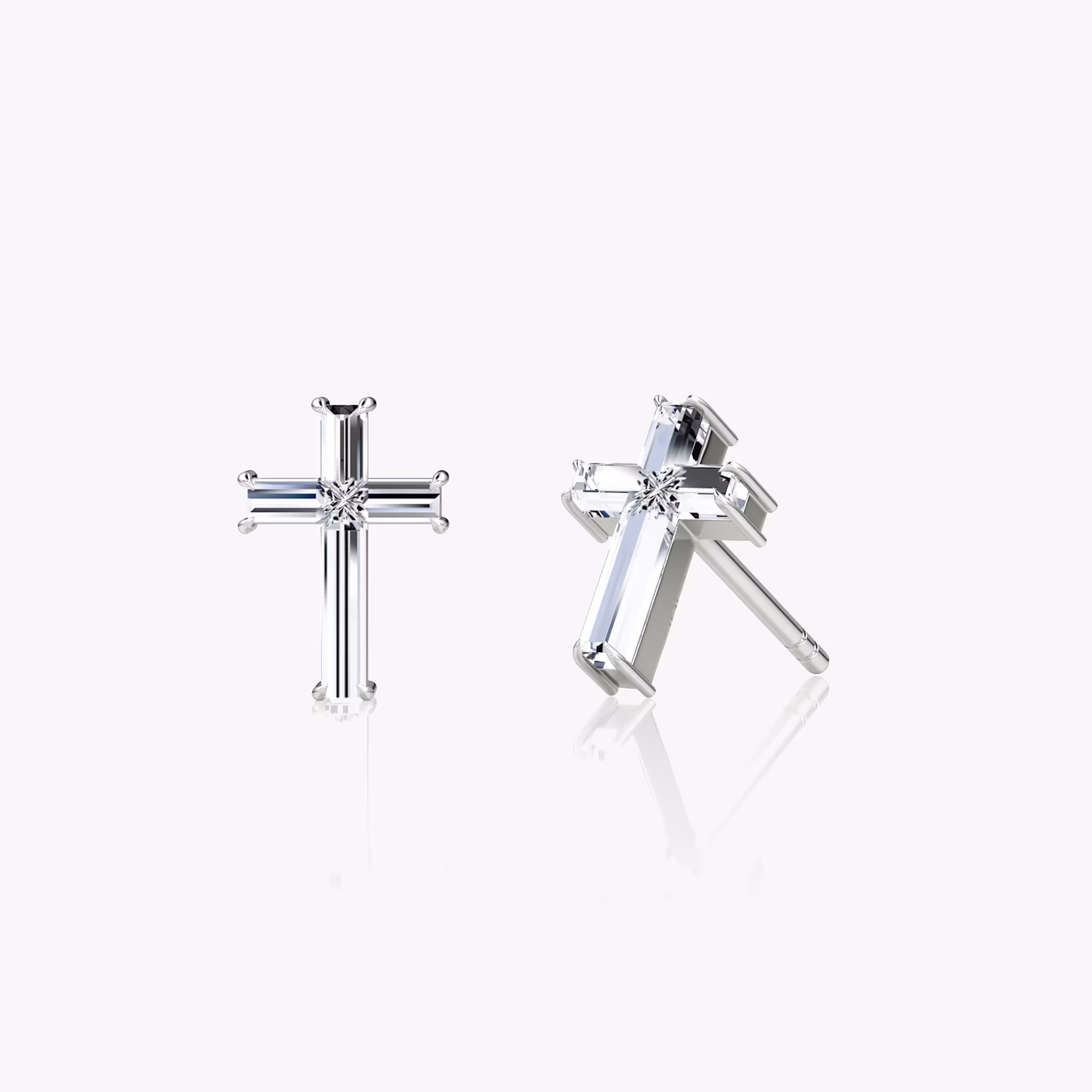 Petite Cross Stud | cross | 14k | White Gold