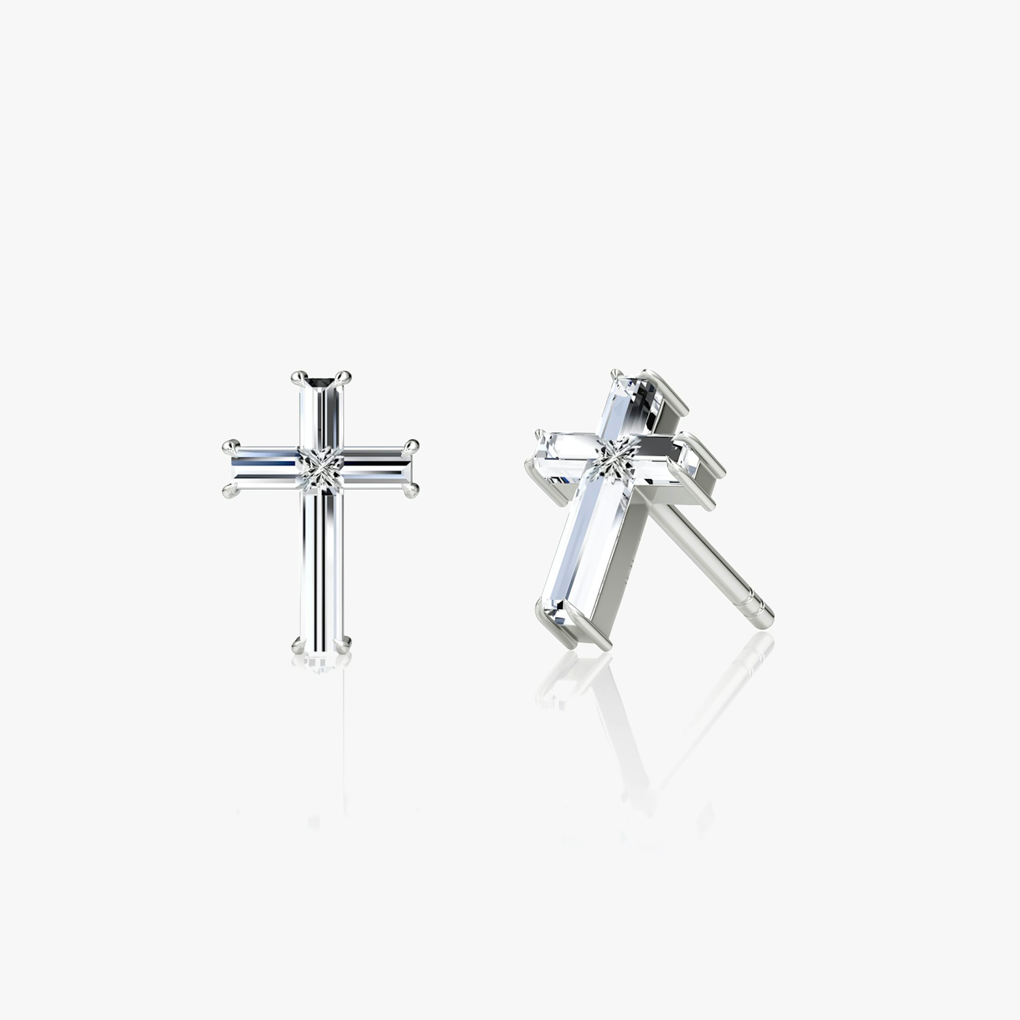 Petite Cross Stud | cross | 14k | White Gold