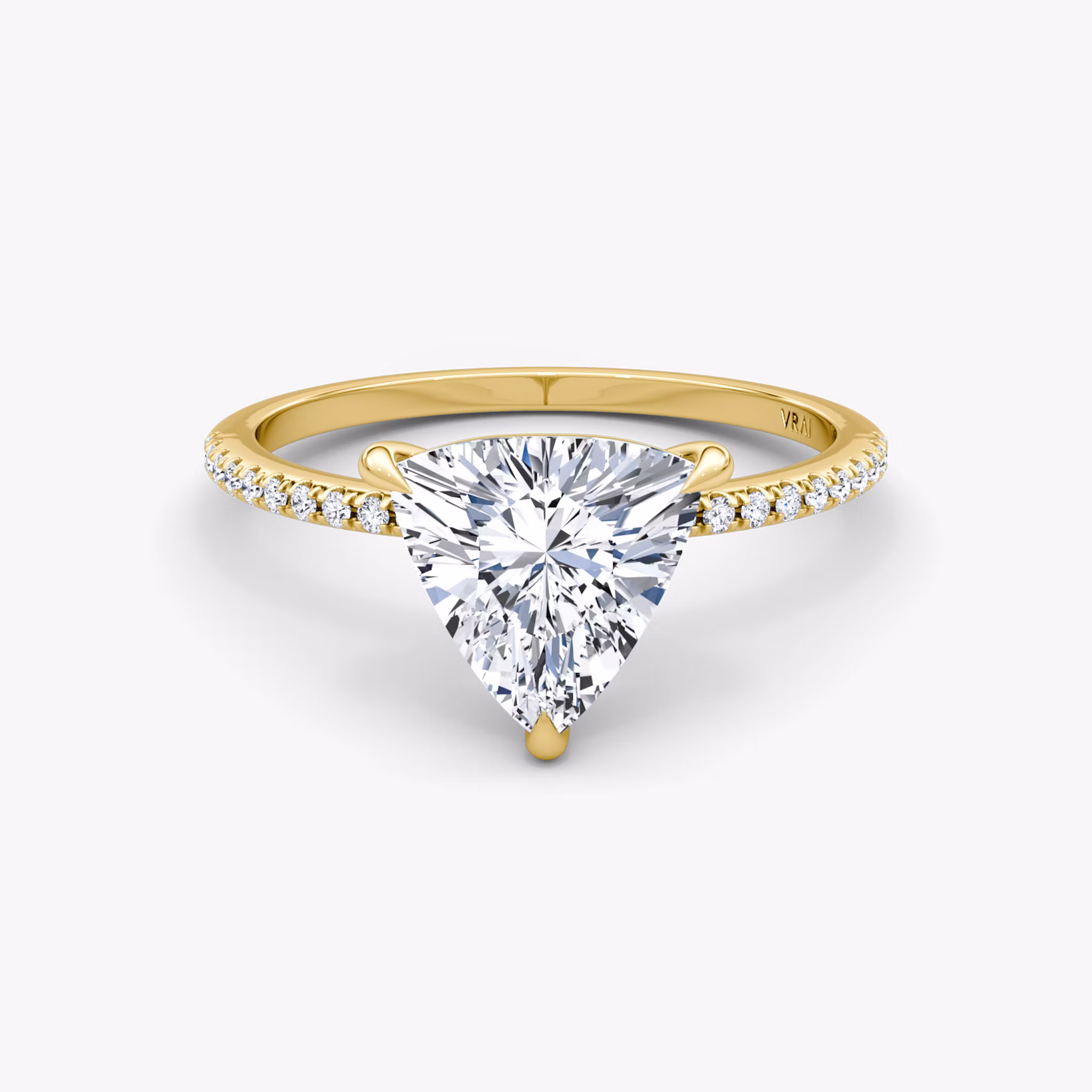 Petite 4-Prong Trillion | Yellow Gold