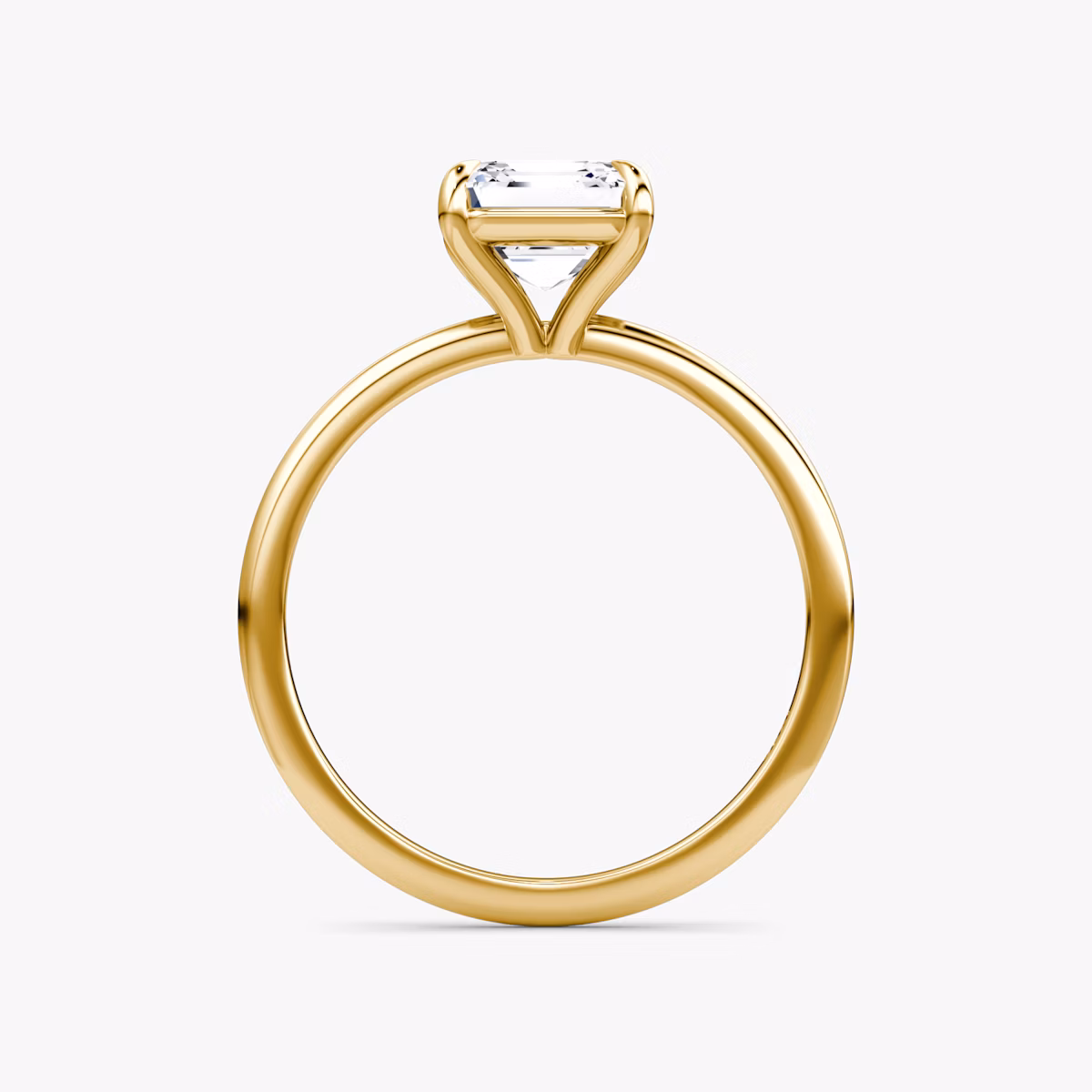 Petite 4-Prong | Asscher | 18k | Gelbgold | bandAccent: Ohne Pavé-Besatz | diamondOrientation: vertical | caratWeight: other