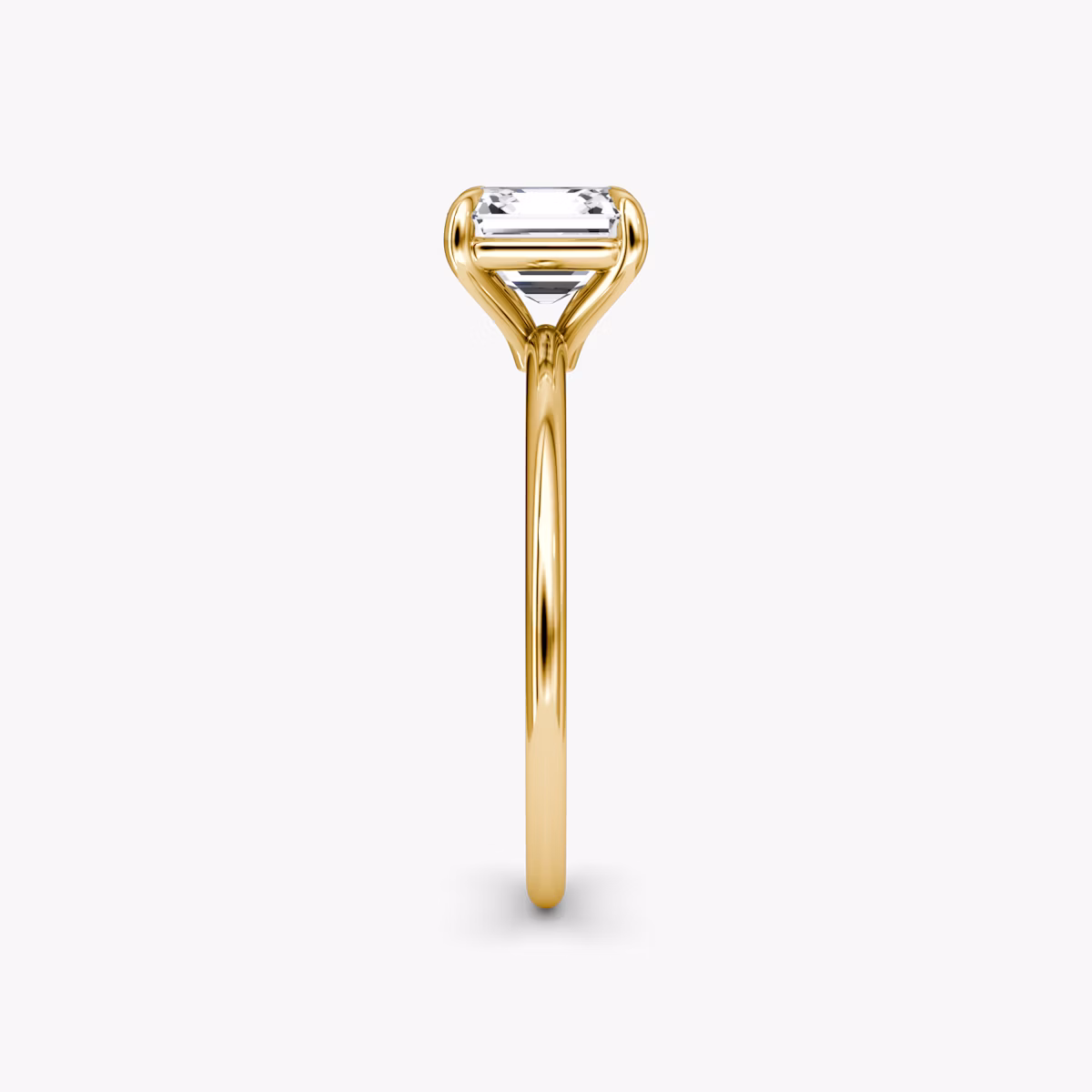 Petite 4-Prong | Asscher | 18k | Gelbgold | bandAccent: Ohne Pavé-Besatz | diamondOrientation: vertical | caratWeight: other