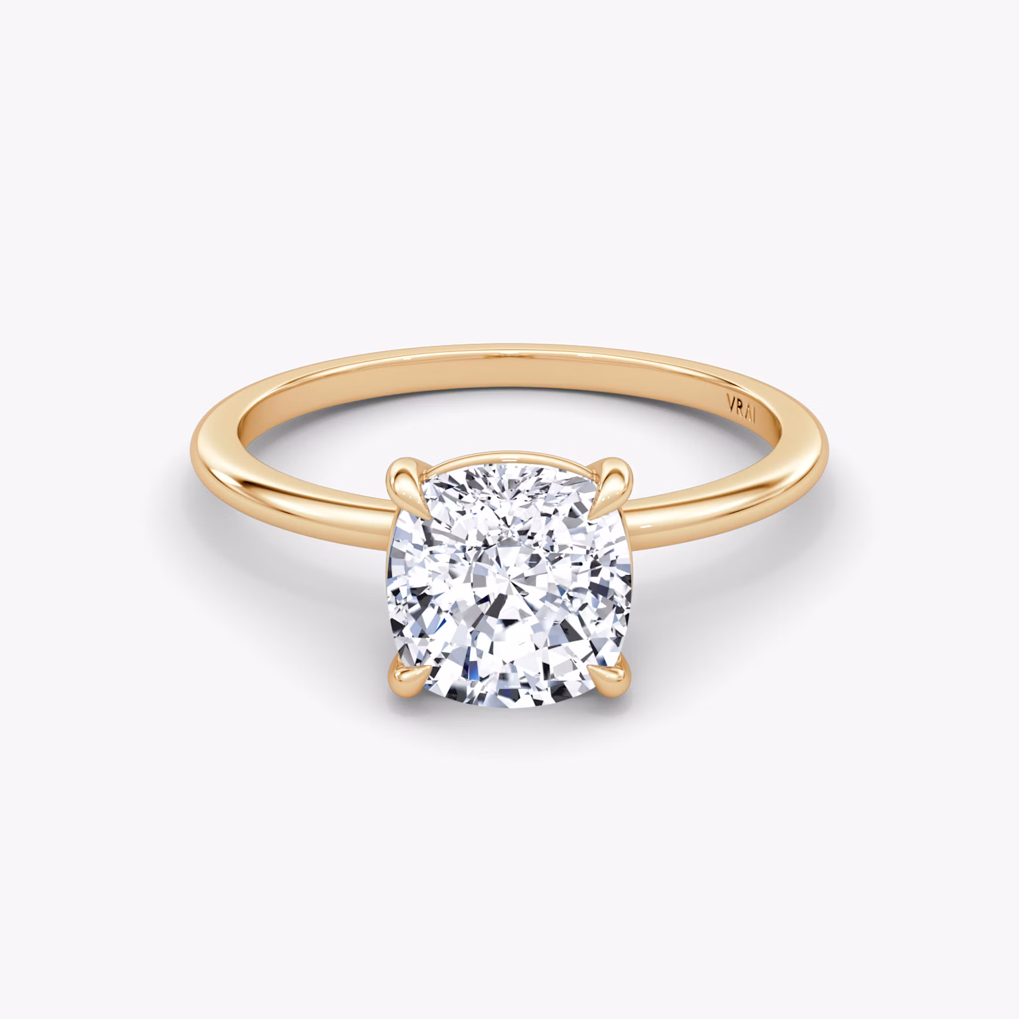Petite 4-Prong Cushion | Rose Gold