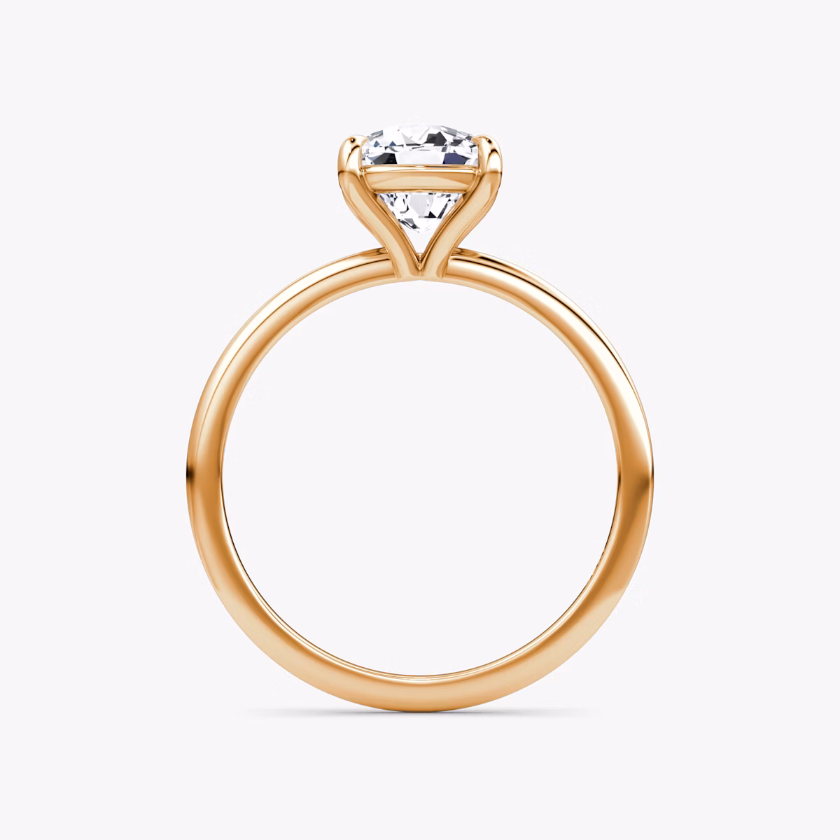 Petite 4-Prong | Cushion | 14k | Roségold | bandAccent: Ohne Pavé-Besatz | diamondOrientation: vertical | caratWeight: other
