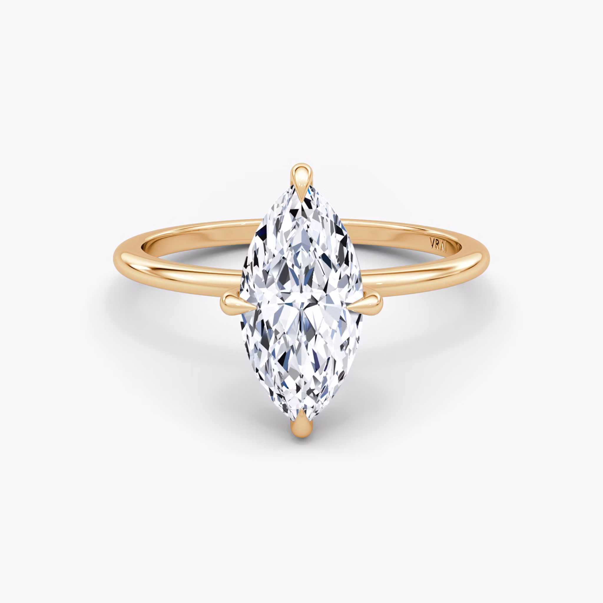 Petite 4-Prong Marquise | Rose Gold