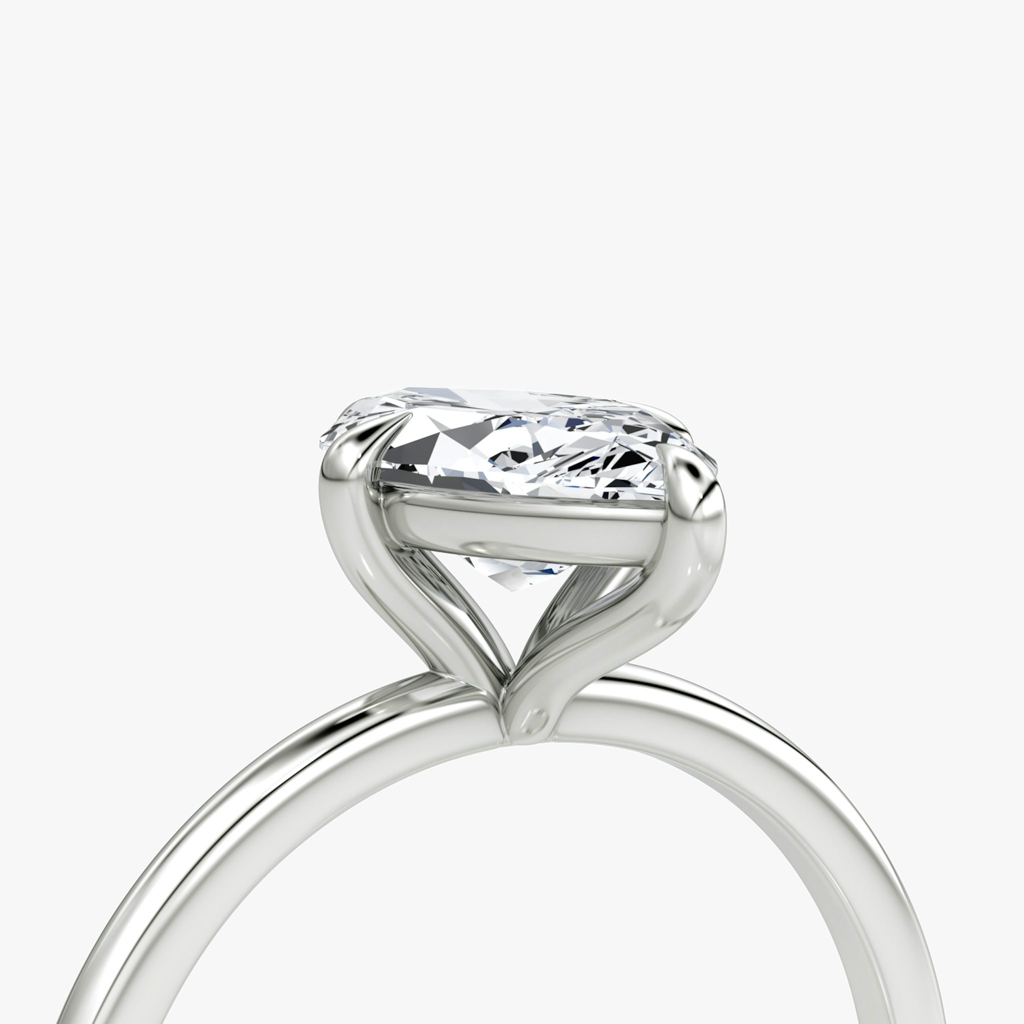 The Petite 4-Prong Solitaire | Marquise | Platinum | bandAccent: Plain | diamondOrientation: vertical | caratWeight: other