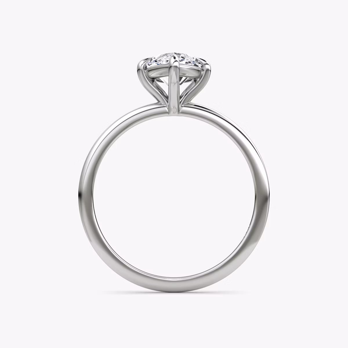 The Petite 4-Prong Solitaire | Marquise | 18k | White Gold | bandAccent: Plain | diamondOrientation: vertical | caratWeight: other